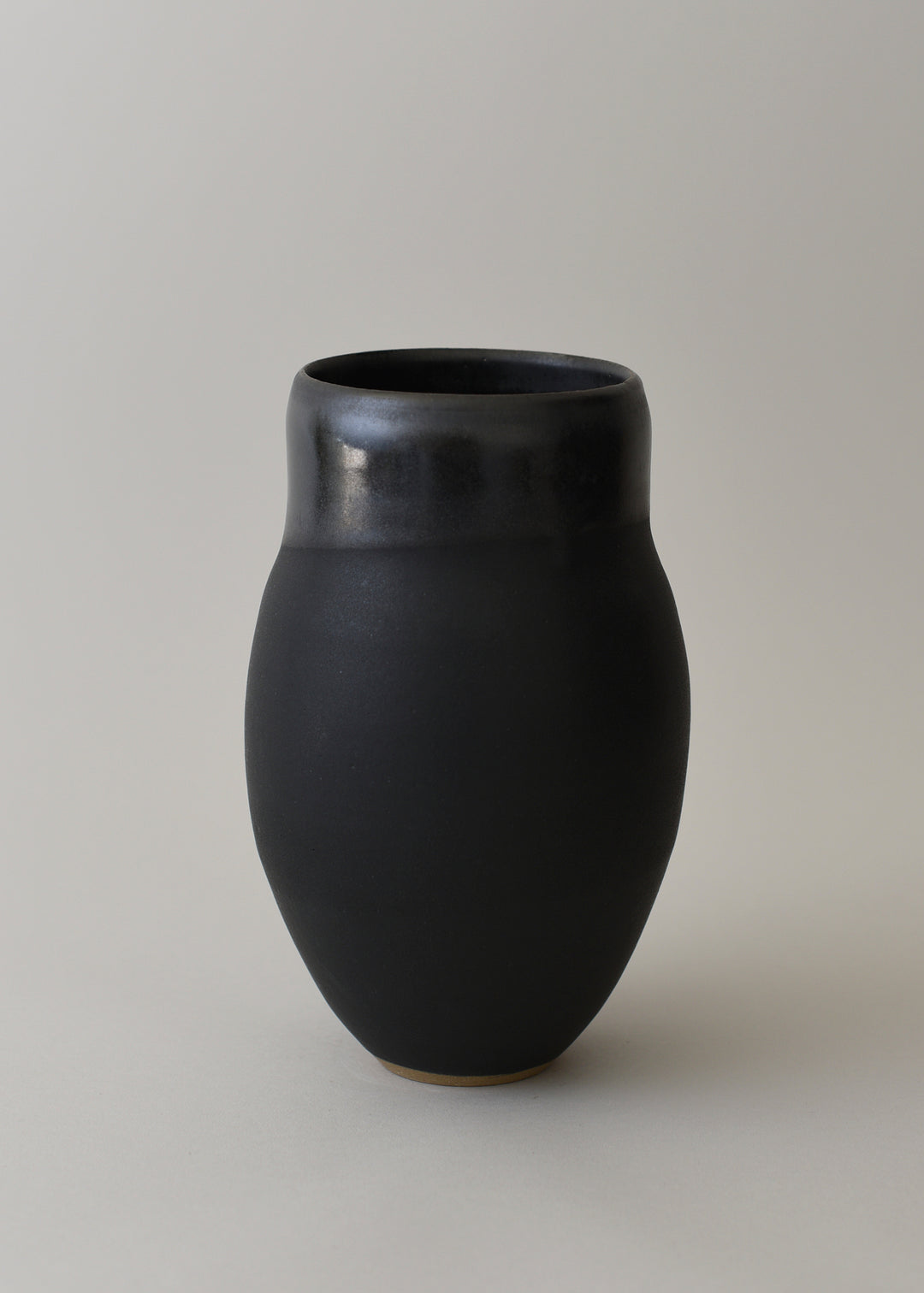 Small Figure Vase in Charcoal Stripe - Victoria Morris Pottery