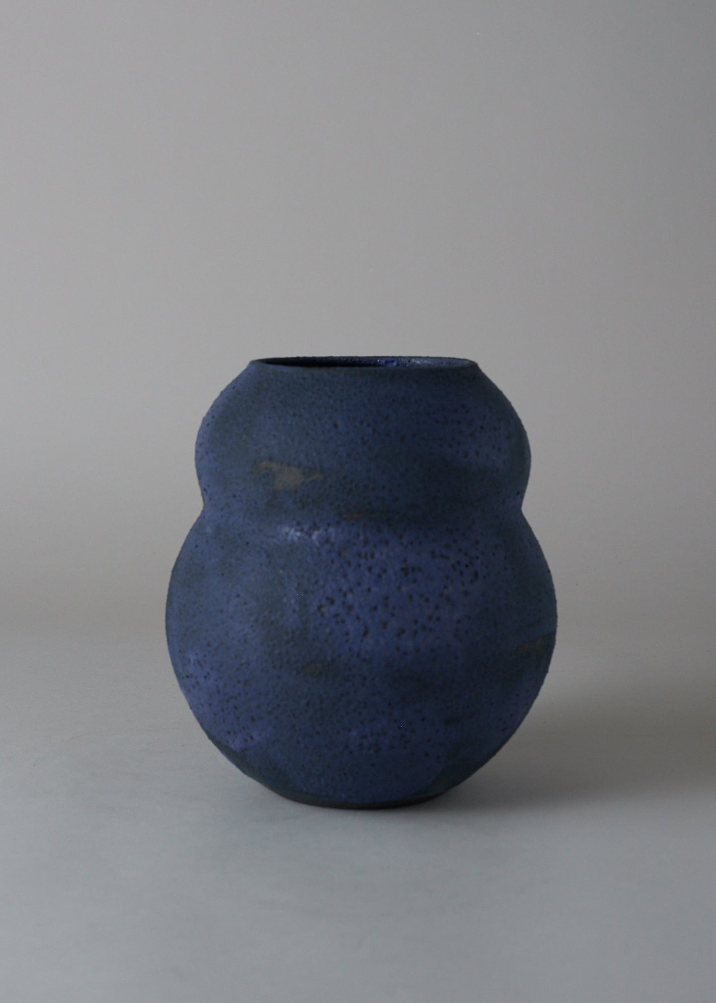 Gourd Vase in Brushed Cobalt - Victoria Morris Pottery