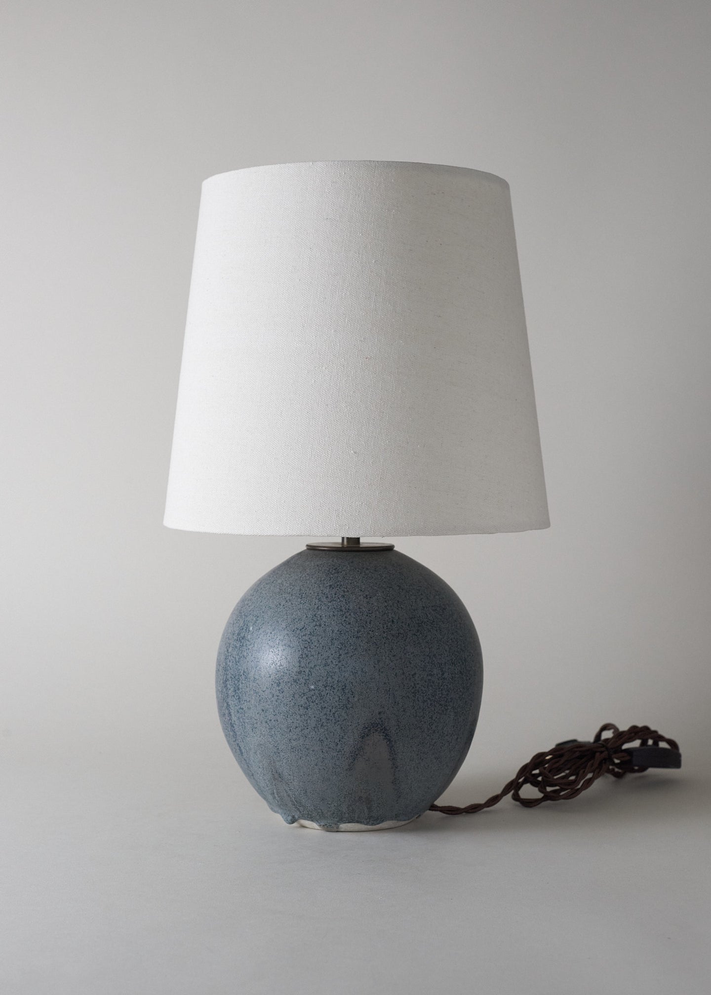 Small Orb Lamp in Denim - Victoria Morris Pottery