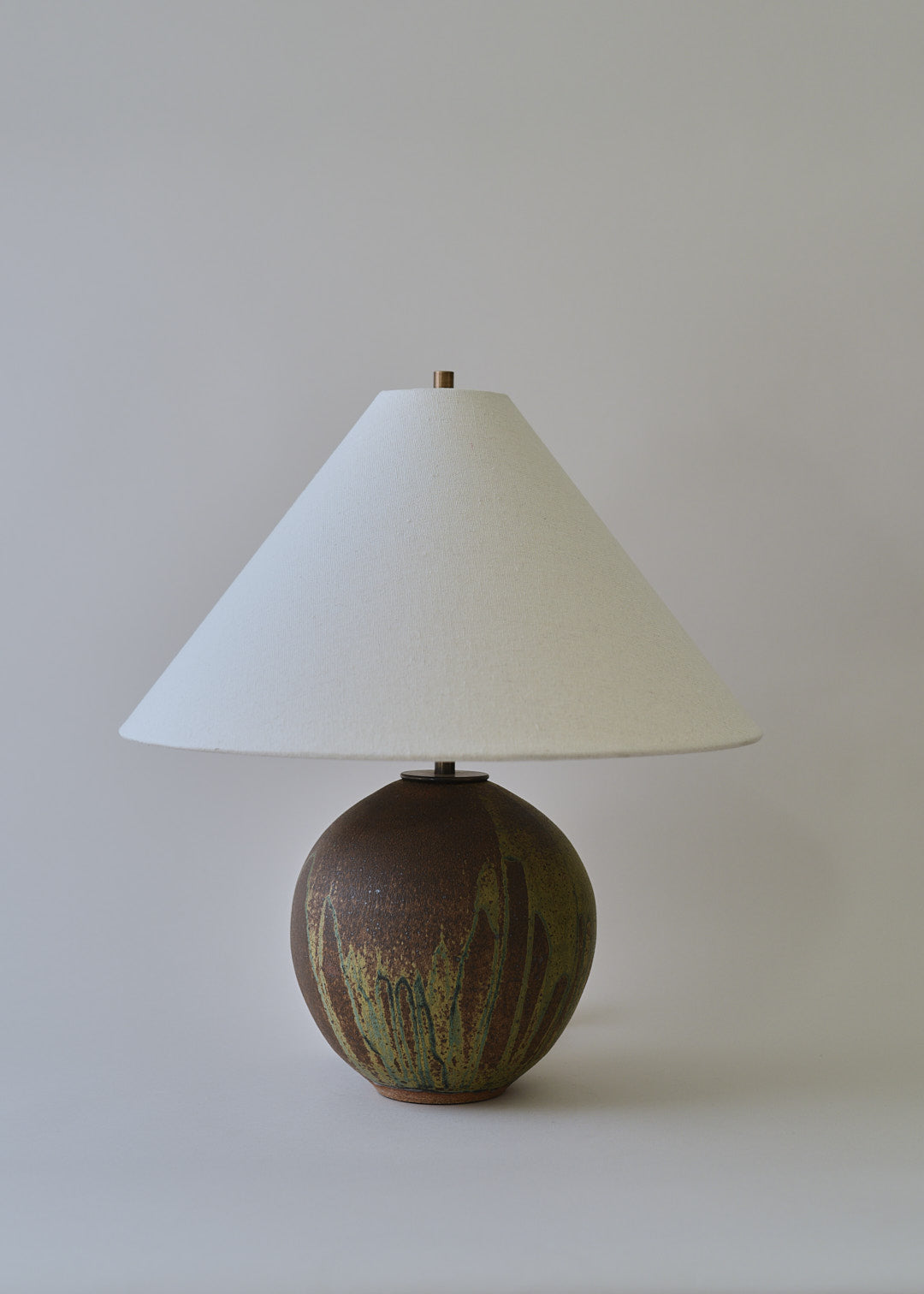 Small Orb Lamp in Poured Lichen - Victoria Morris Pottery