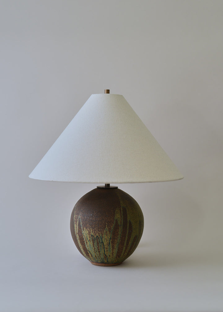 Small Orb Lamp in Poured Lichen - Victoria Morris Pottery