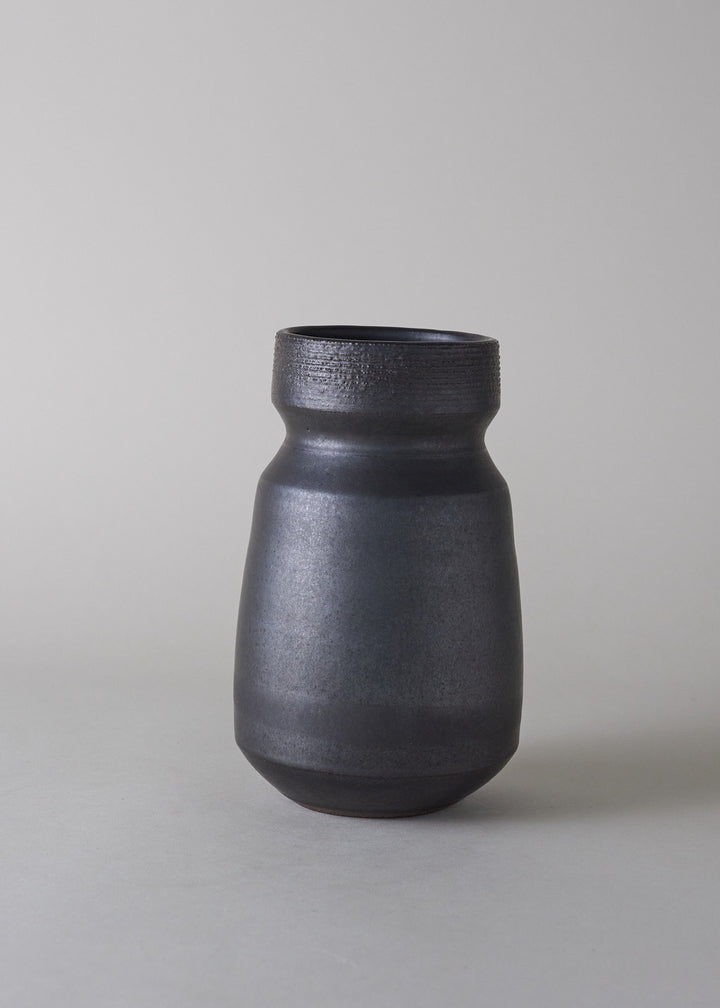 Small Flora Series Vase in Iron Black - Victoria Morris Pottery