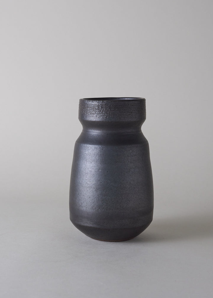 Small Flora Series Vase in Iron Black - Victoria Morris Pottery