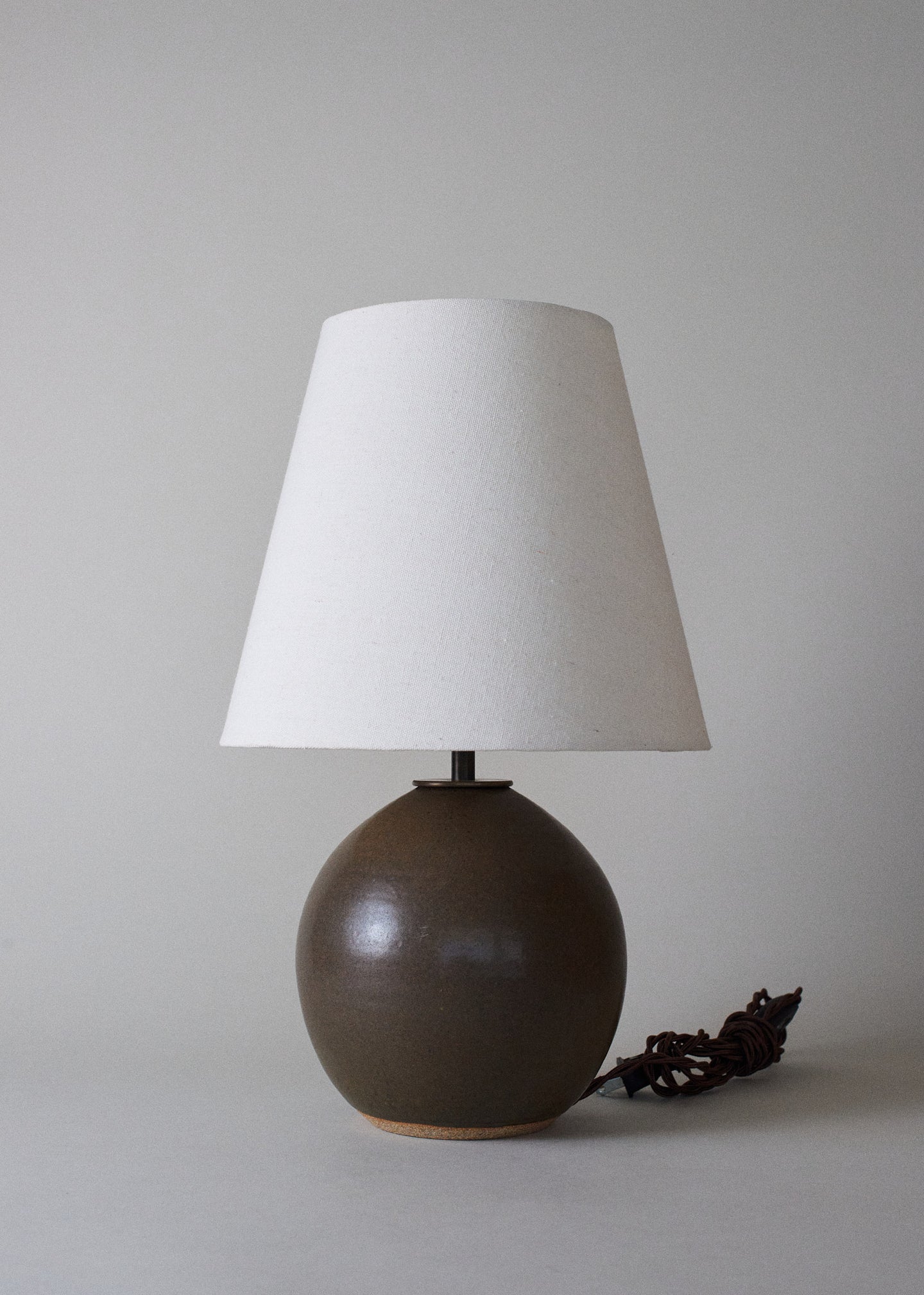 Small Orb Lamp in Walnut - Victoria Morris Pottery