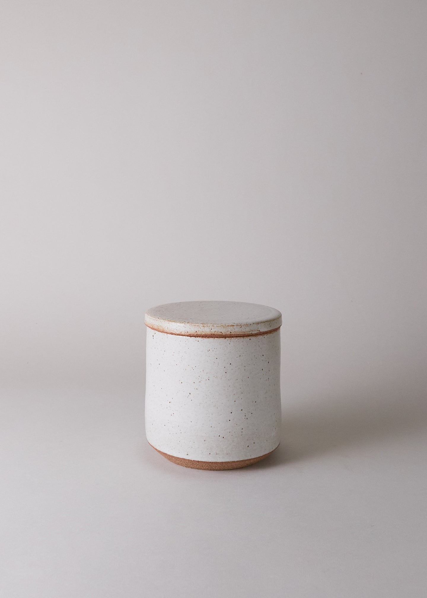 Extra Small Canister in Flecked Ivory - Victoria Morris Pottery