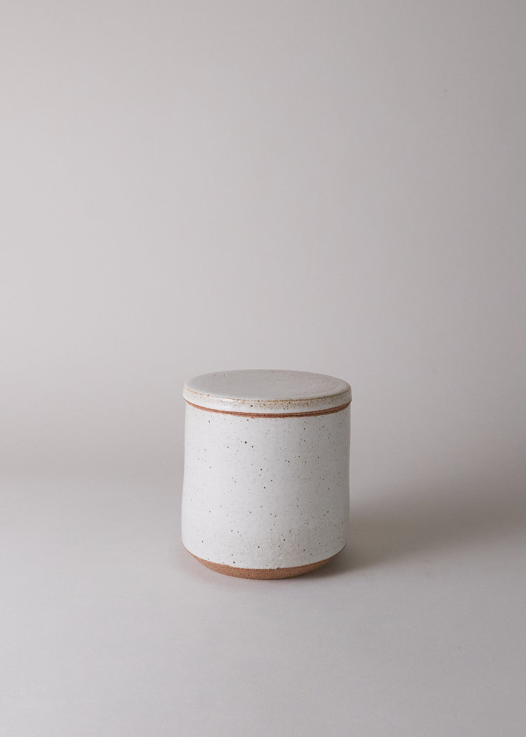 Extra Small Canister in Flecked Ivory - Victoria Morris Pottery