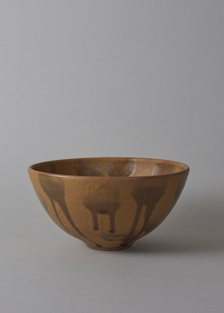 Lucy Series Bowl in Splashed Honey - Victoria Morris Pottery