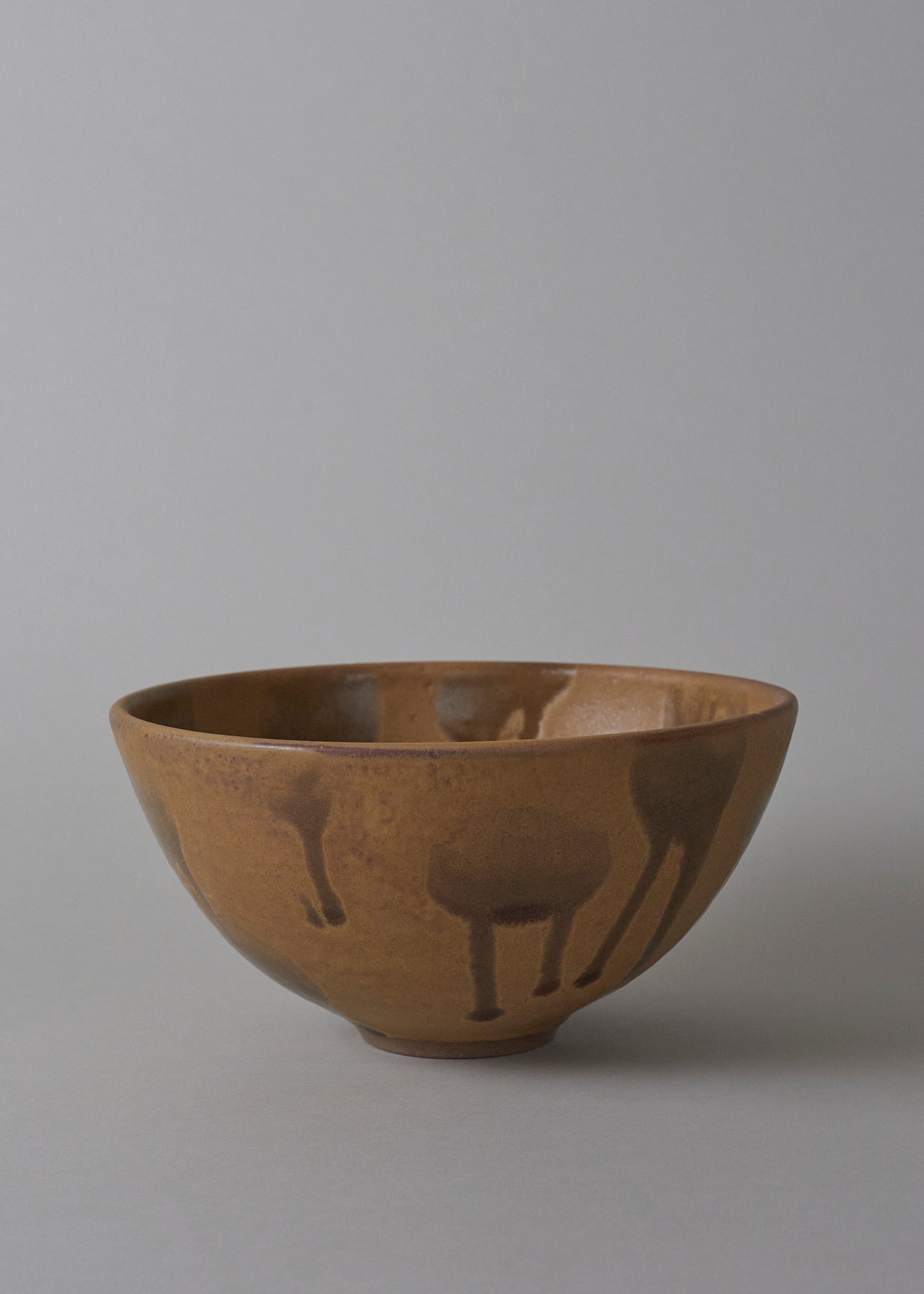 Lucy Series Bowl in Splashed Honey - Victoria Morris Pottery