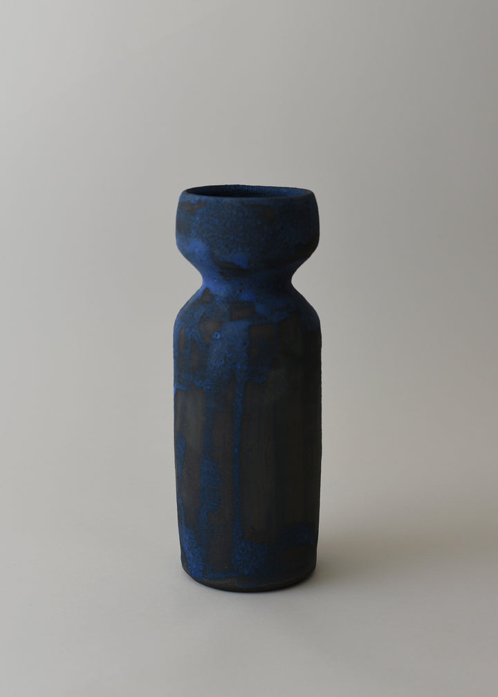 Oko Vase in Brushed Cobalt - Victoria Morris Pottery