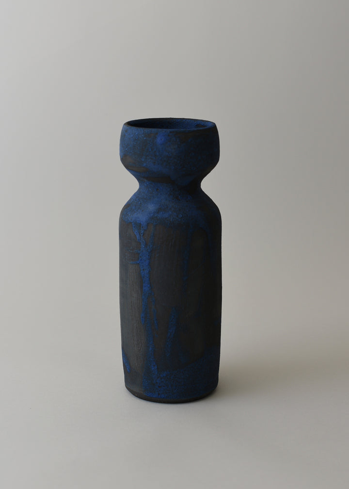 Oko Vase in Brushed Cobalt - Victoria Morris Pottery