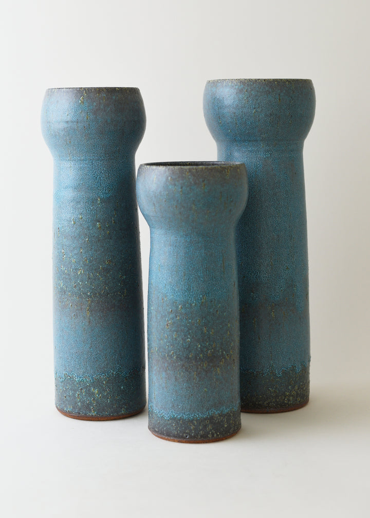 Large Torch Vase in Turquoise - Victoria Morris Pottery