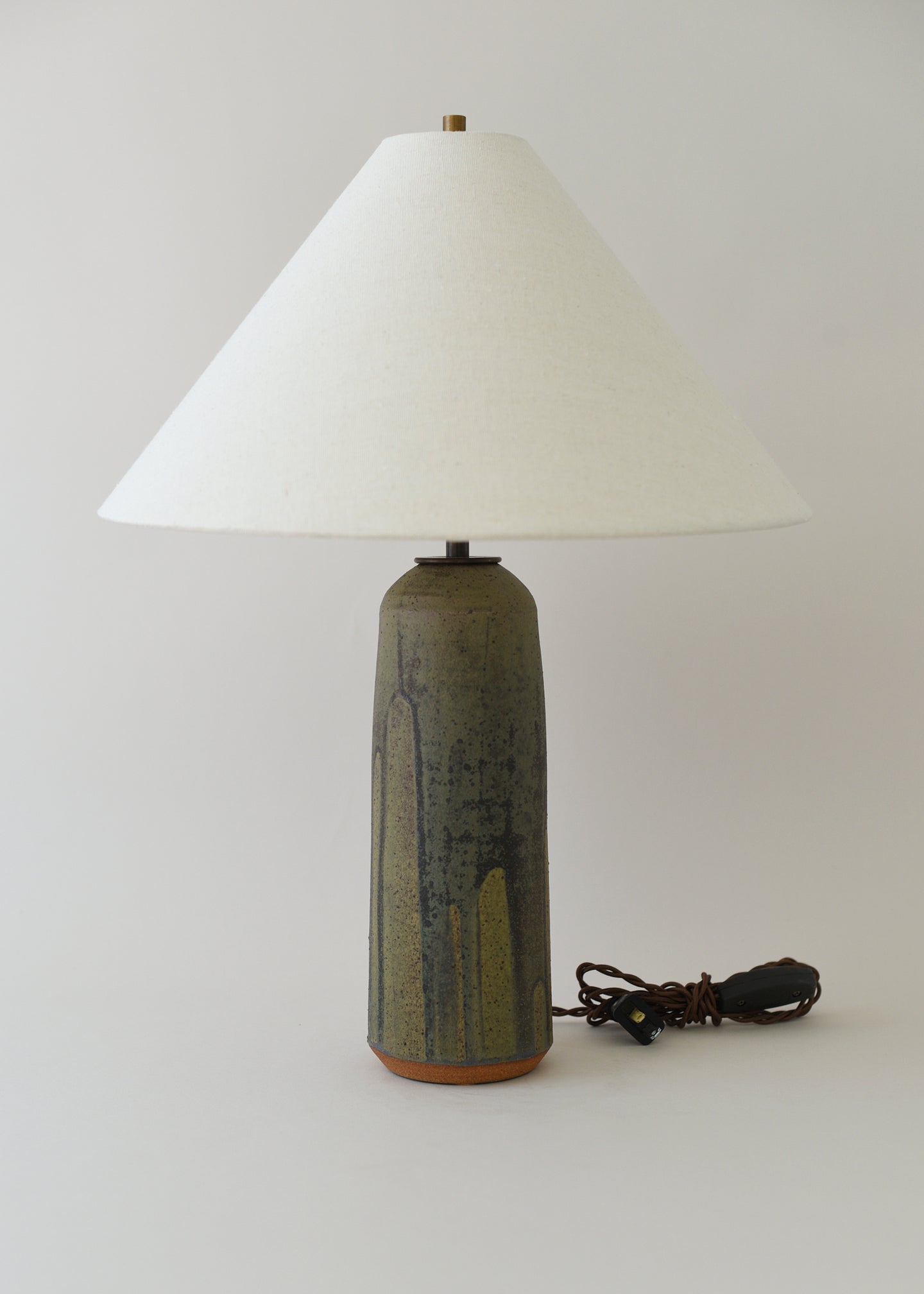 Large Willow Lamp in Poured Lichen - Victoria Morris Pottery