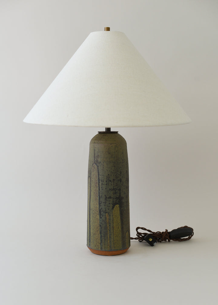 Large Willow Lamp in Poured Lichen - Victoria Morris Pottery