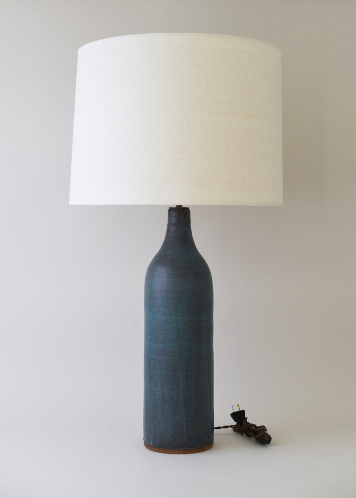 Extra Large Bottle Lamp in Turquoise - Victoria Morris Pottery