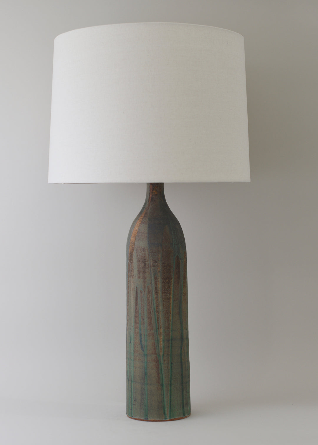 Extra Large Bottle Lamp in Lichen - Victoria Morris Pottery