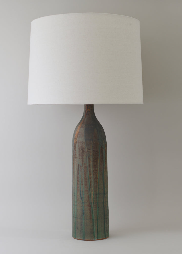Extra Large Bottle Lamp in Lichen - Victoria Morris Pottery