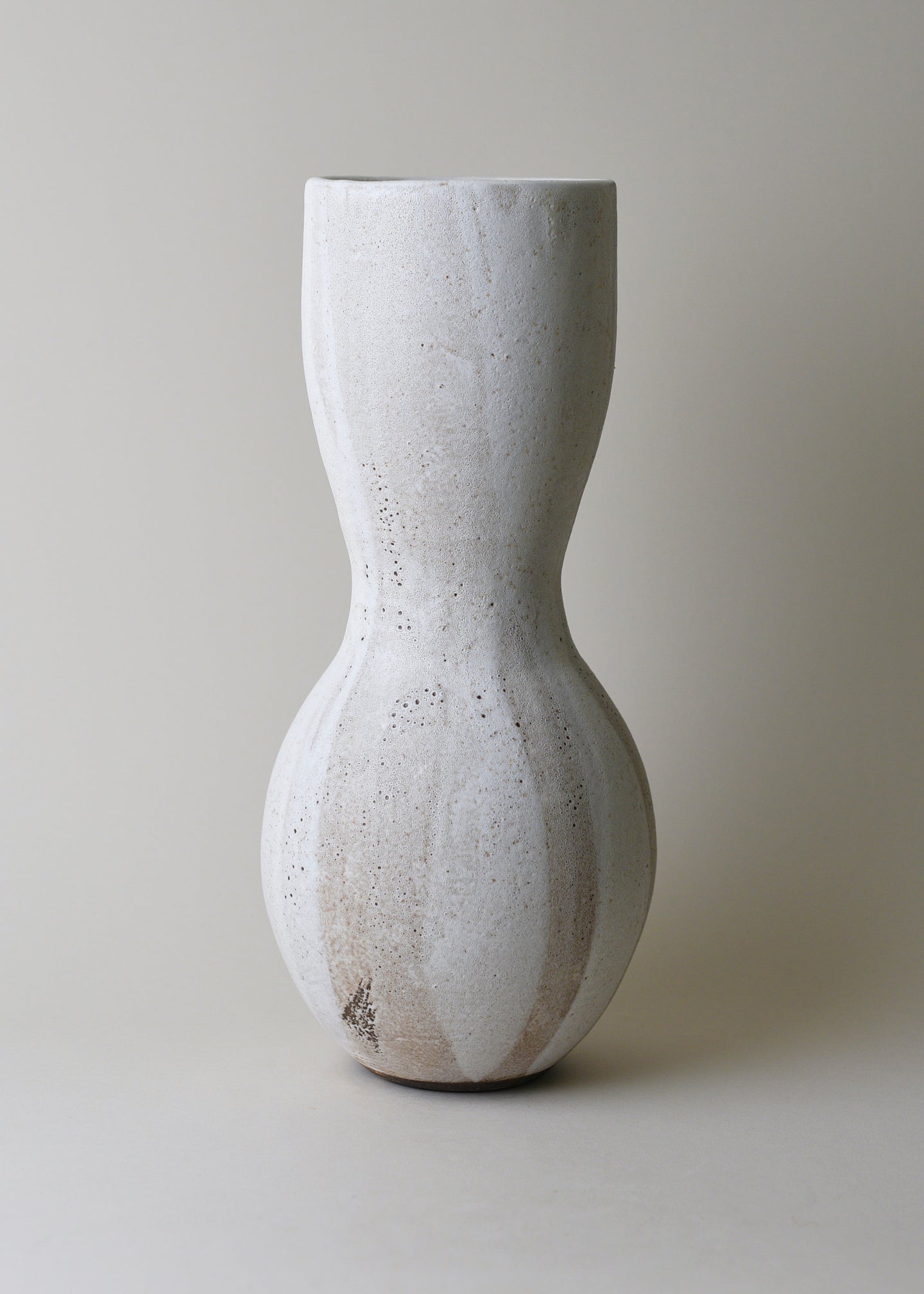 Extra Large Deco Vase in Poured White - Victoria Morris Pottery