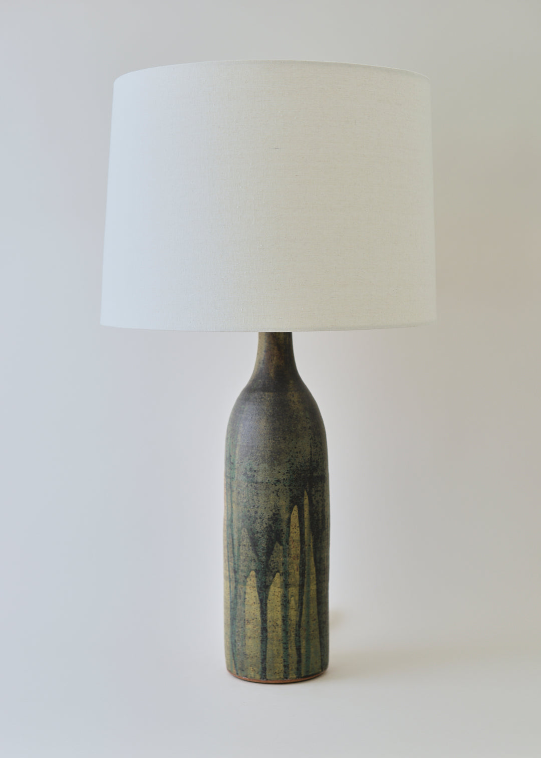 Extra Large Bottle Lamp in Lichen - Victoria Morris Pottery