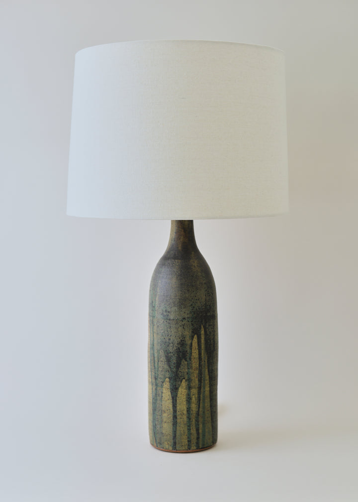 Extra Large Bottle Lamp in Lichen - Victoria Morris Pottery