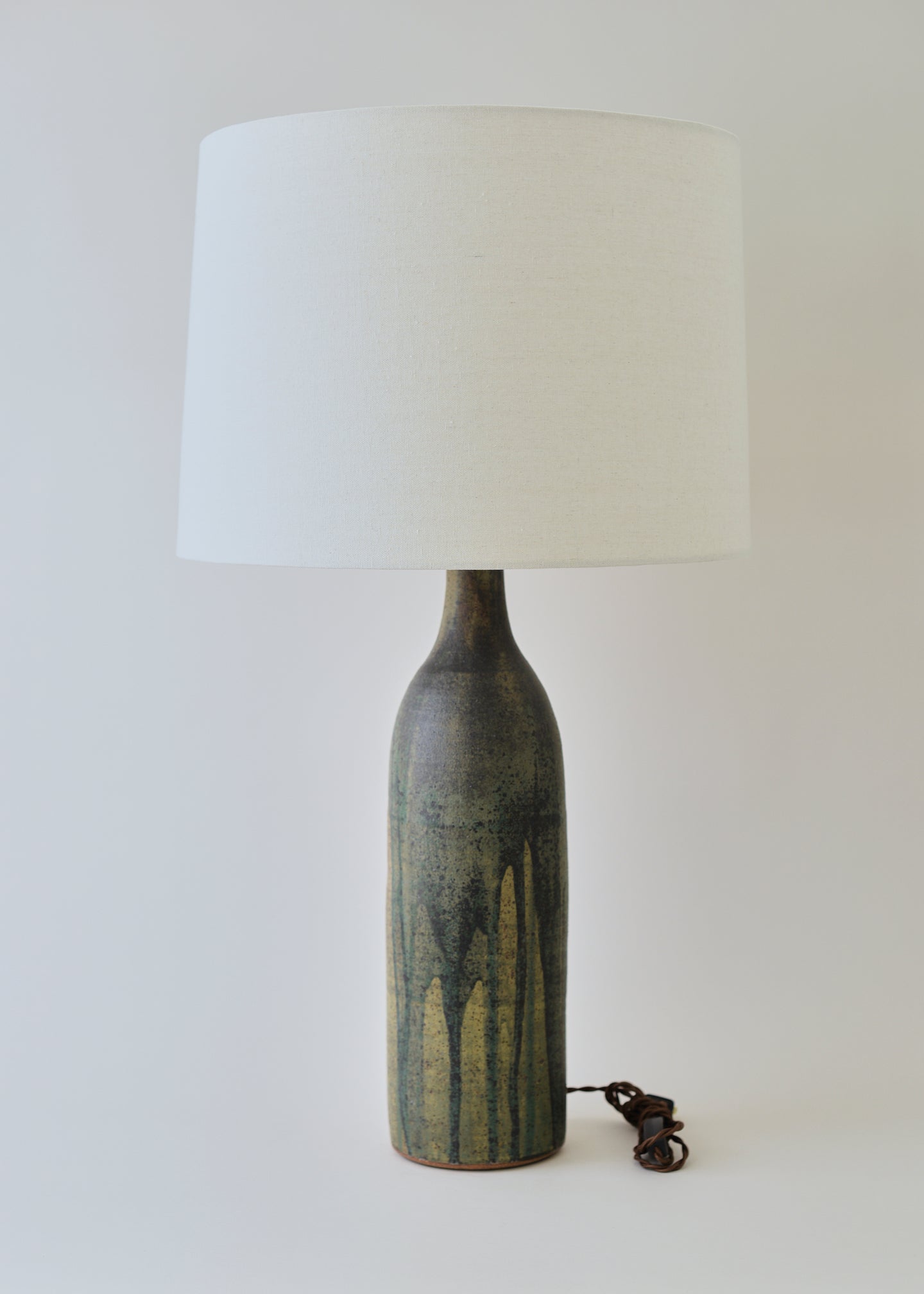 Extra Large Bottle Lamp in Lichen - Victoria Morris Pottery
