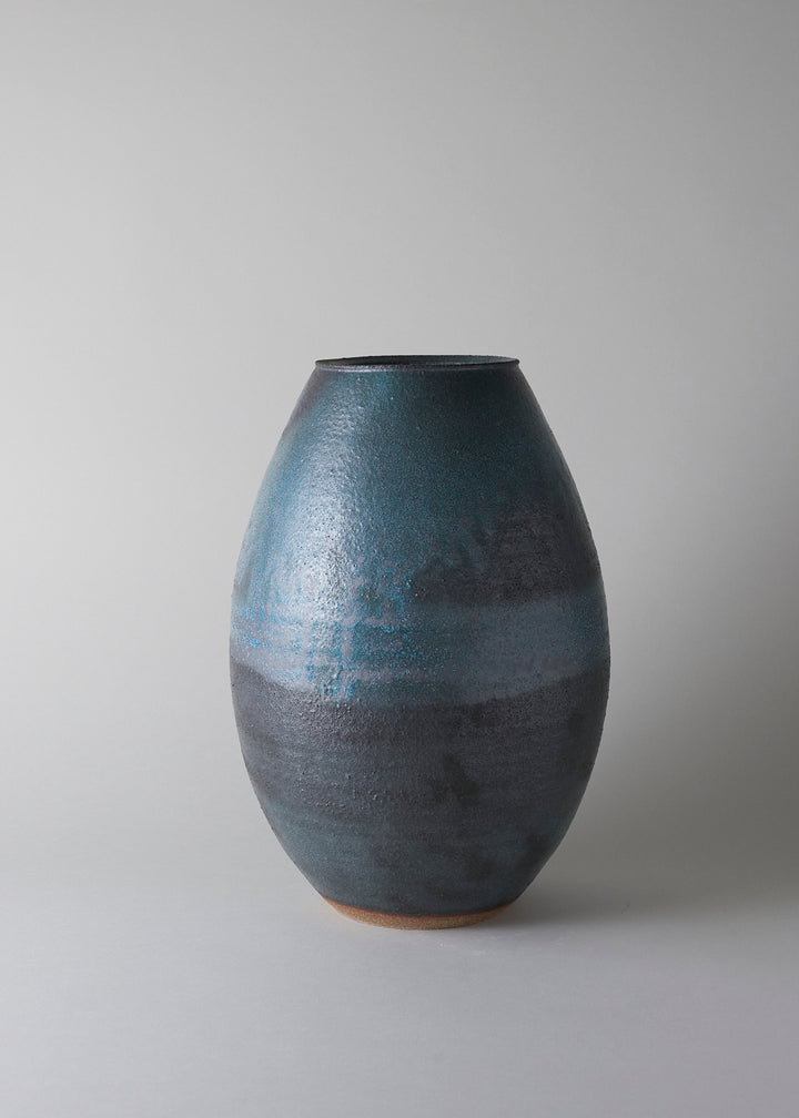 Extra Large Oval Vase in Turquoise - Victoria Morris Pottery