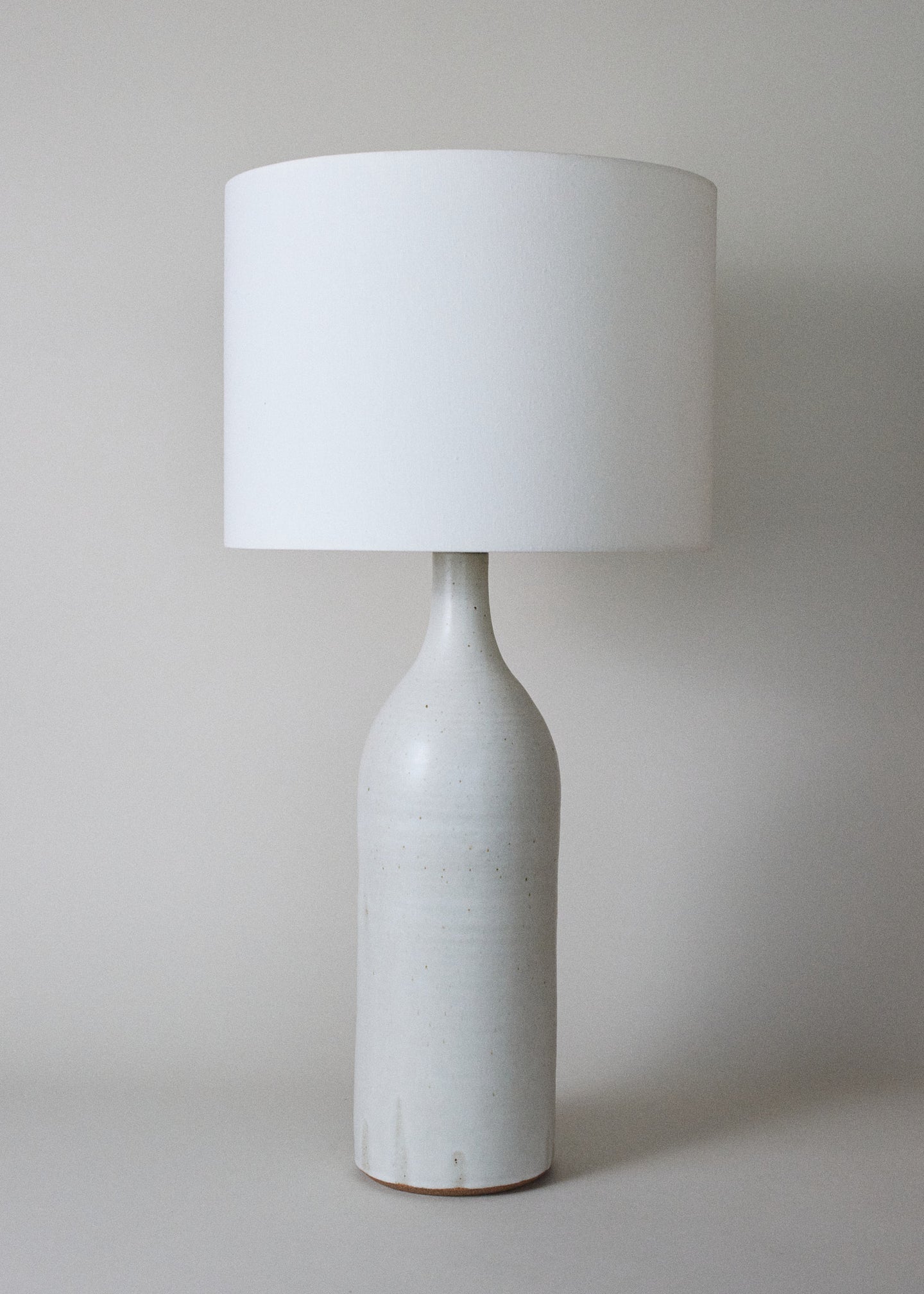 Extra Large Bottle Lamp in Flecked Ivory - Victoria Morris Pottery