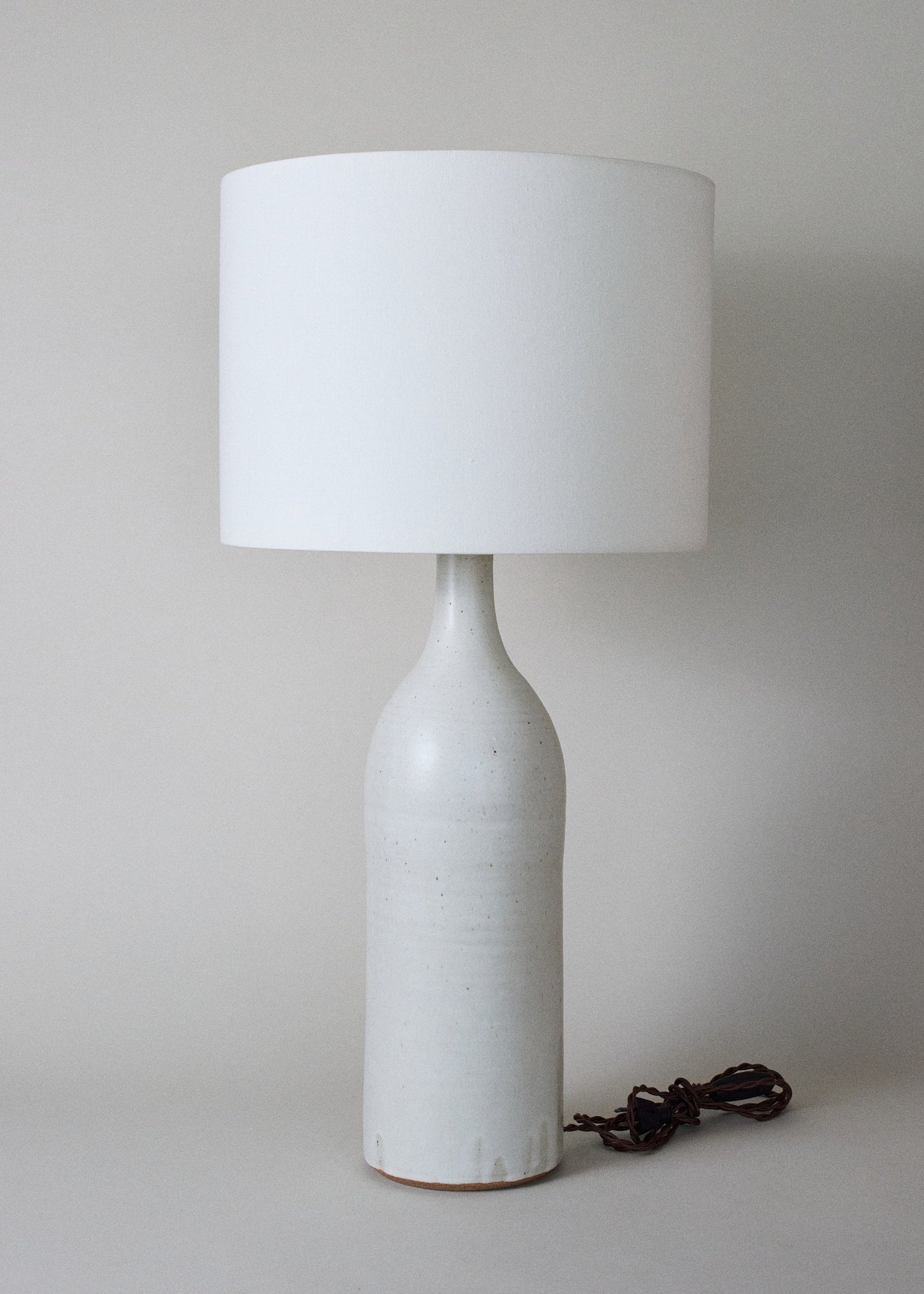 Extra Large Bottle Lamp in Flecked Ivory - Victoria Morris Pottery