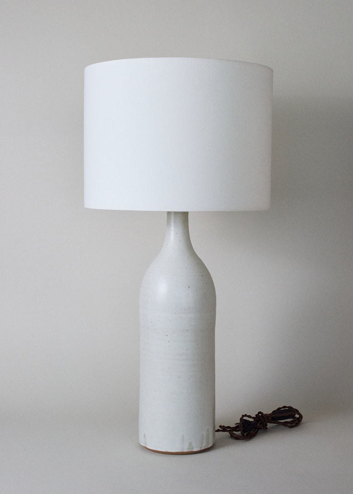 Extra Large Bottle Lamp in Flecked Ivory - Victoria Morris Pottery