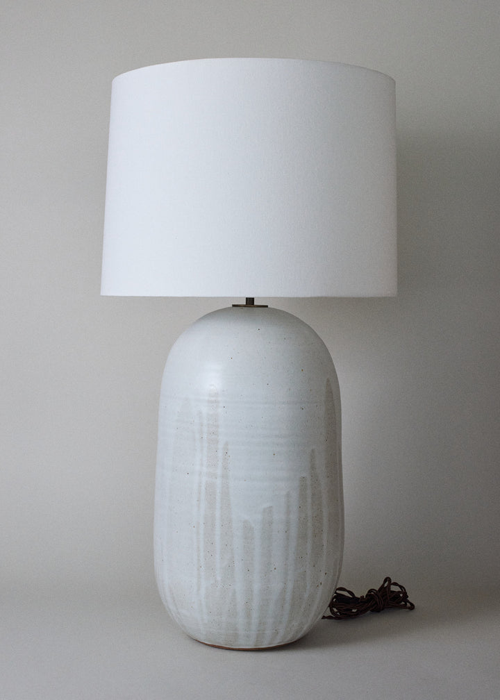 Extra Large Pod Lamp in Flecked Ivory - Victoria Morris Pottery