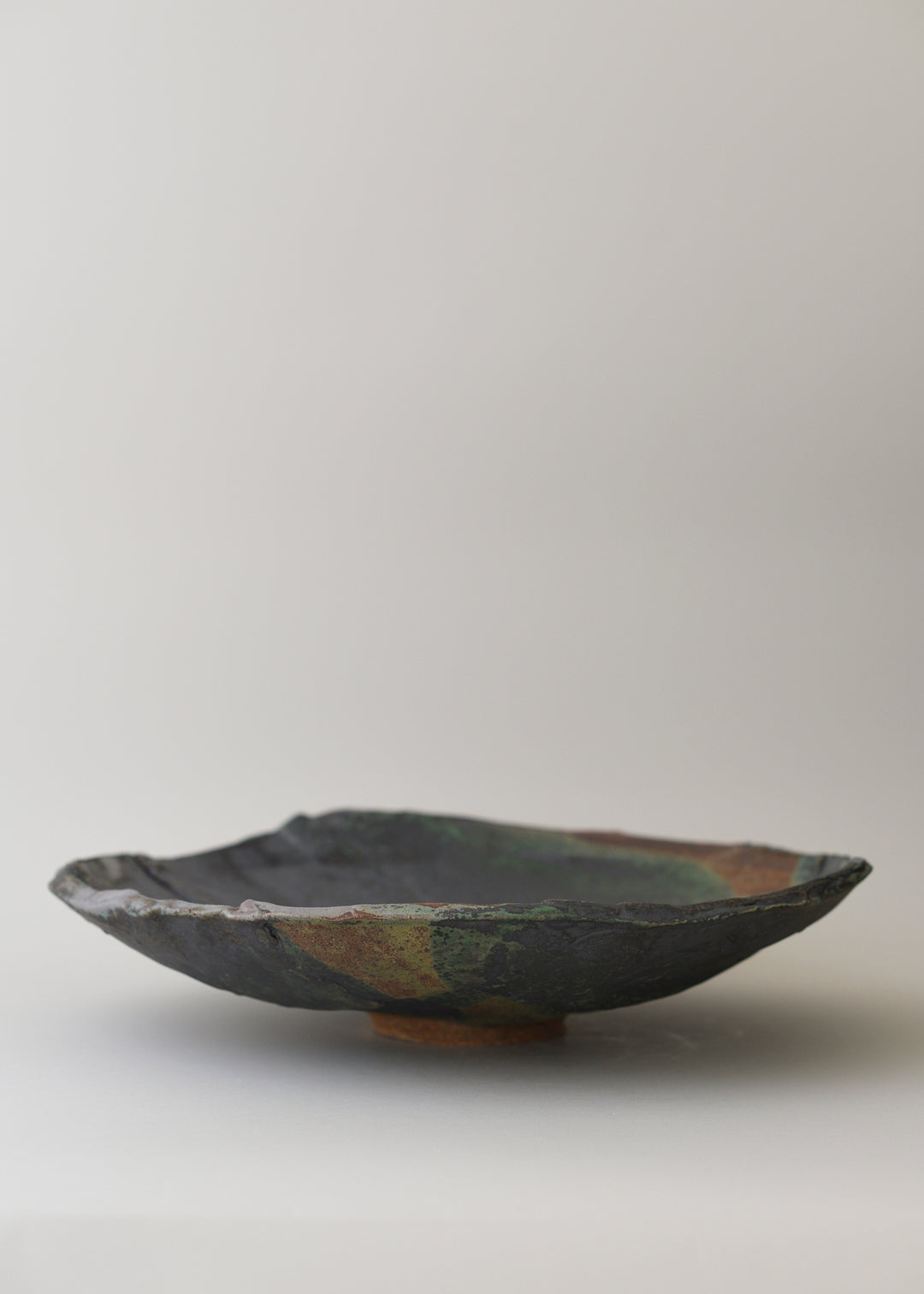 Extra Large Slab Bowl in Lichen - Victoria Morris Pottery