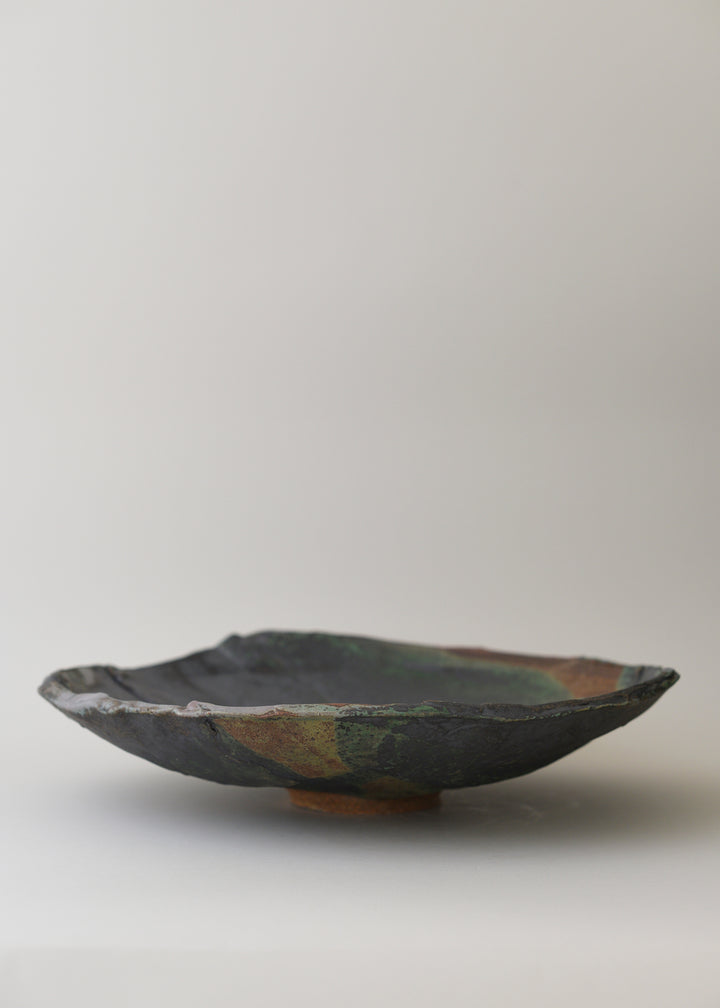 Extra Large Slab Bowl in Lichen - Victoria Morris Pottery