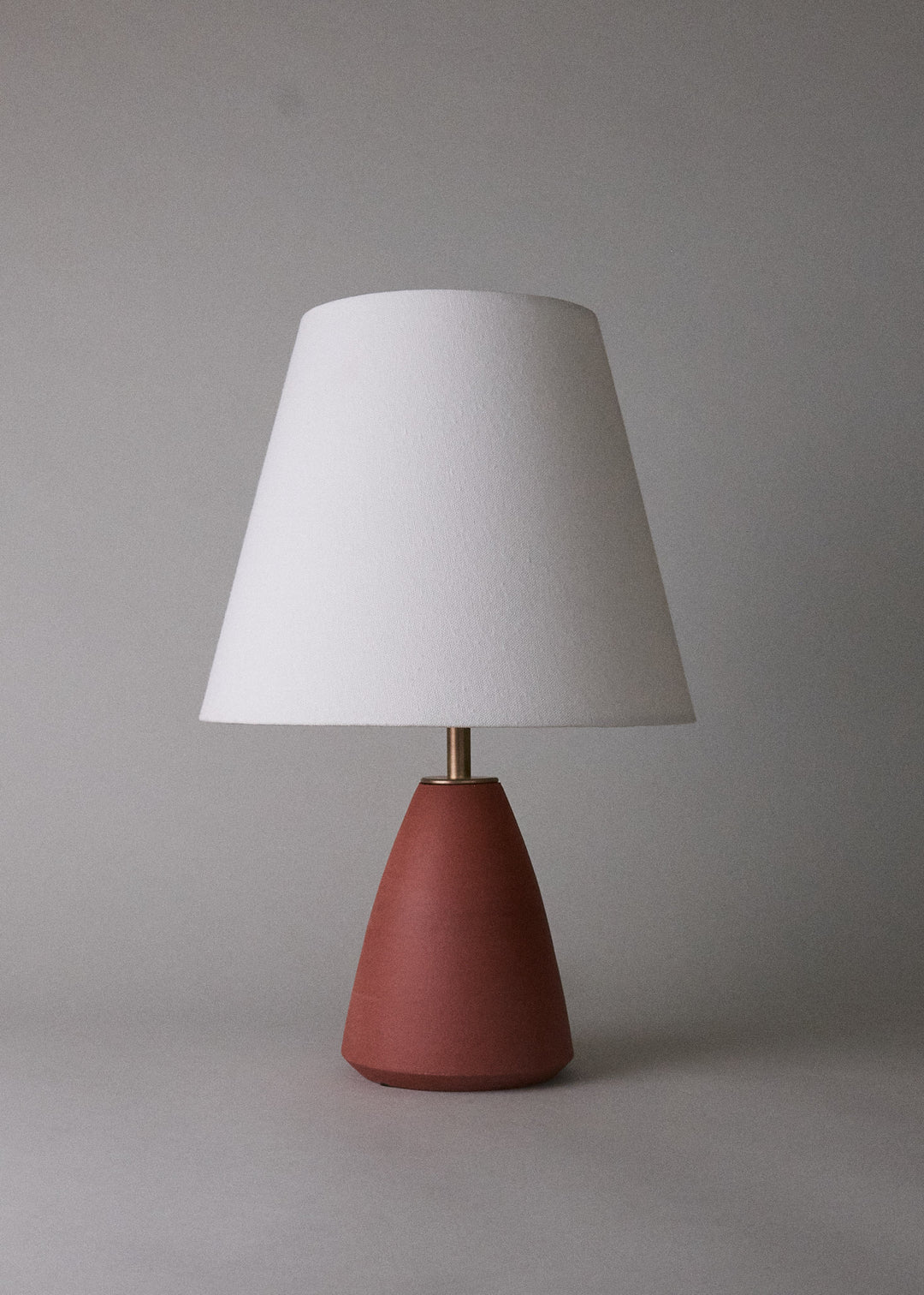 Small Angle Lamp in Brick - Victoria Morris Pottery