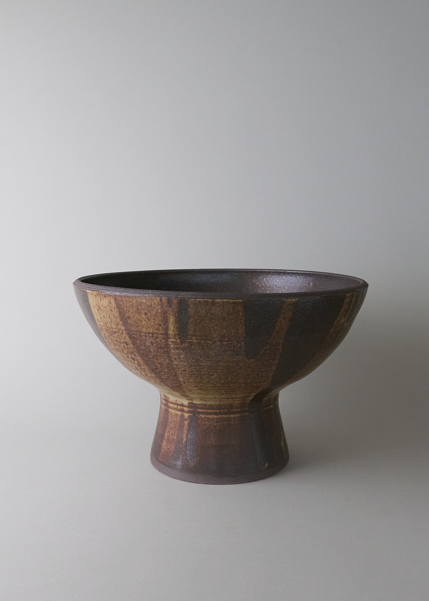 Large Footed Bowl in Live Oak - Victoria Morris Pottery