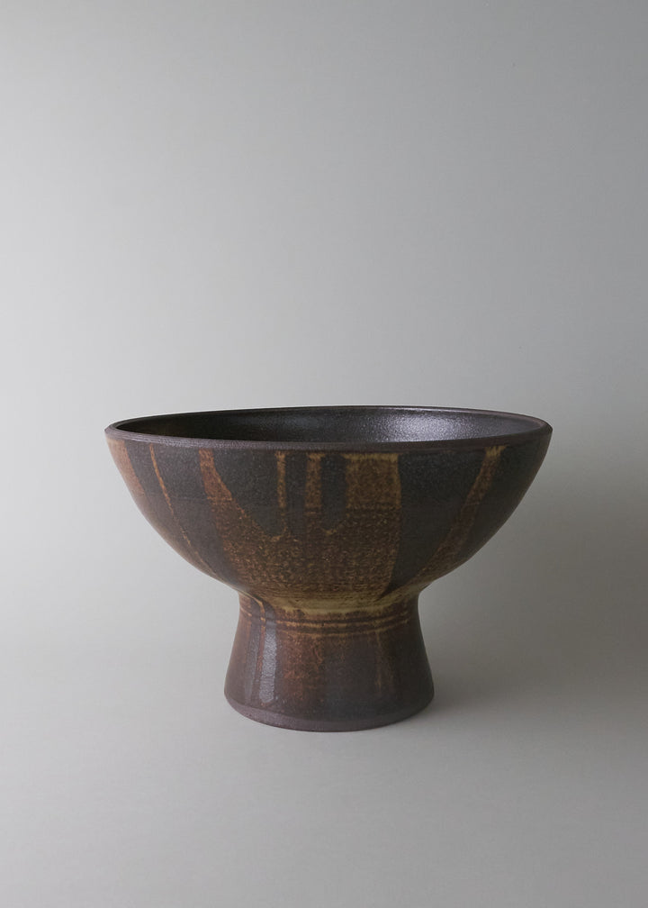Large Footed Bowl in Live Oak - Victoria Morris Pottery