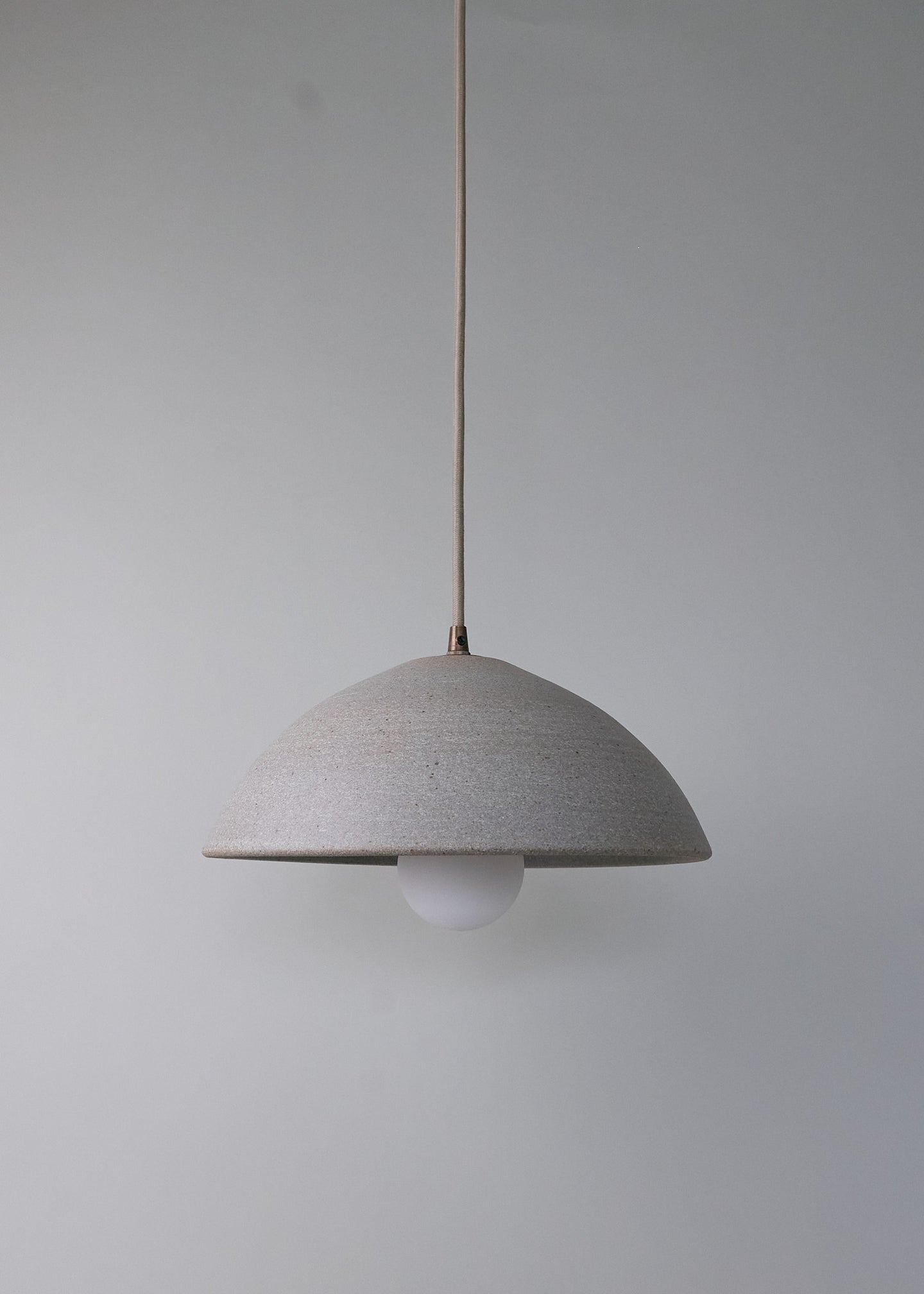 Low Dome Pendant in Granite - Victoria Morris Pottery