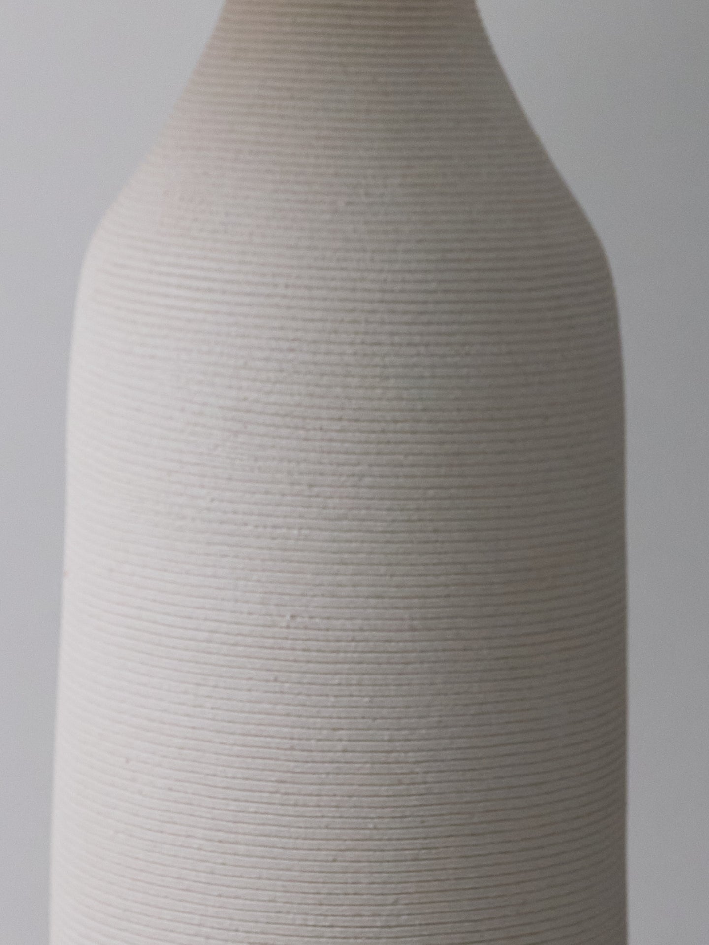 Large Bottle Lamp in Combed Chalk - Victoria Morris Pottery