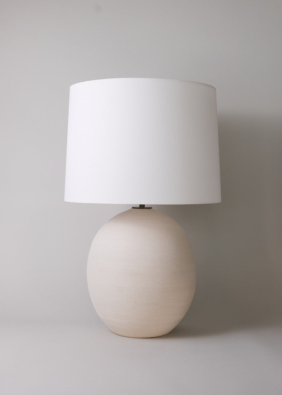 Large Orb Lamp in Combed Chalk - Victoria Morris Pottery