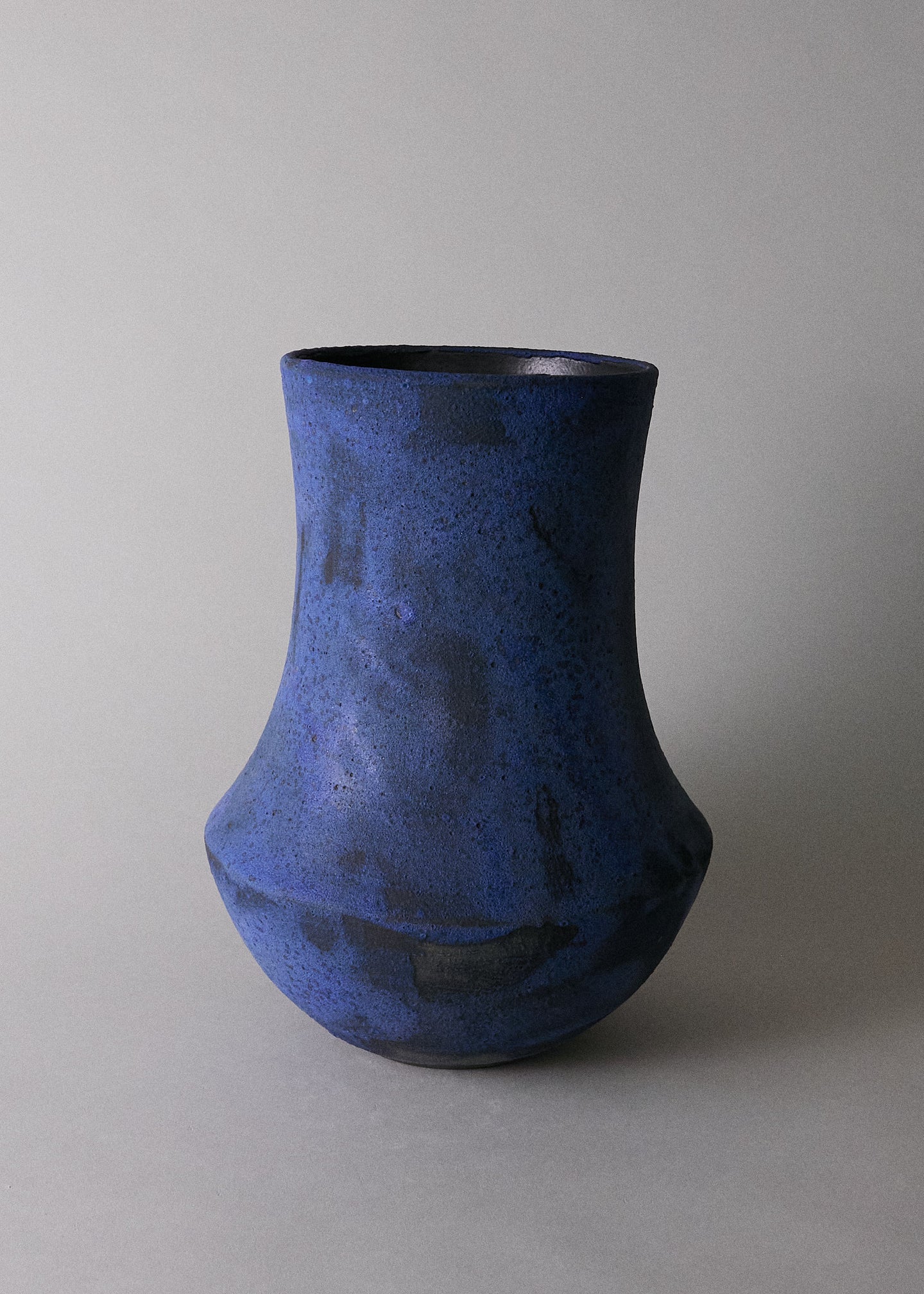 Tall Pueblo Vase in Cobalt - Victoria Morris Pottery