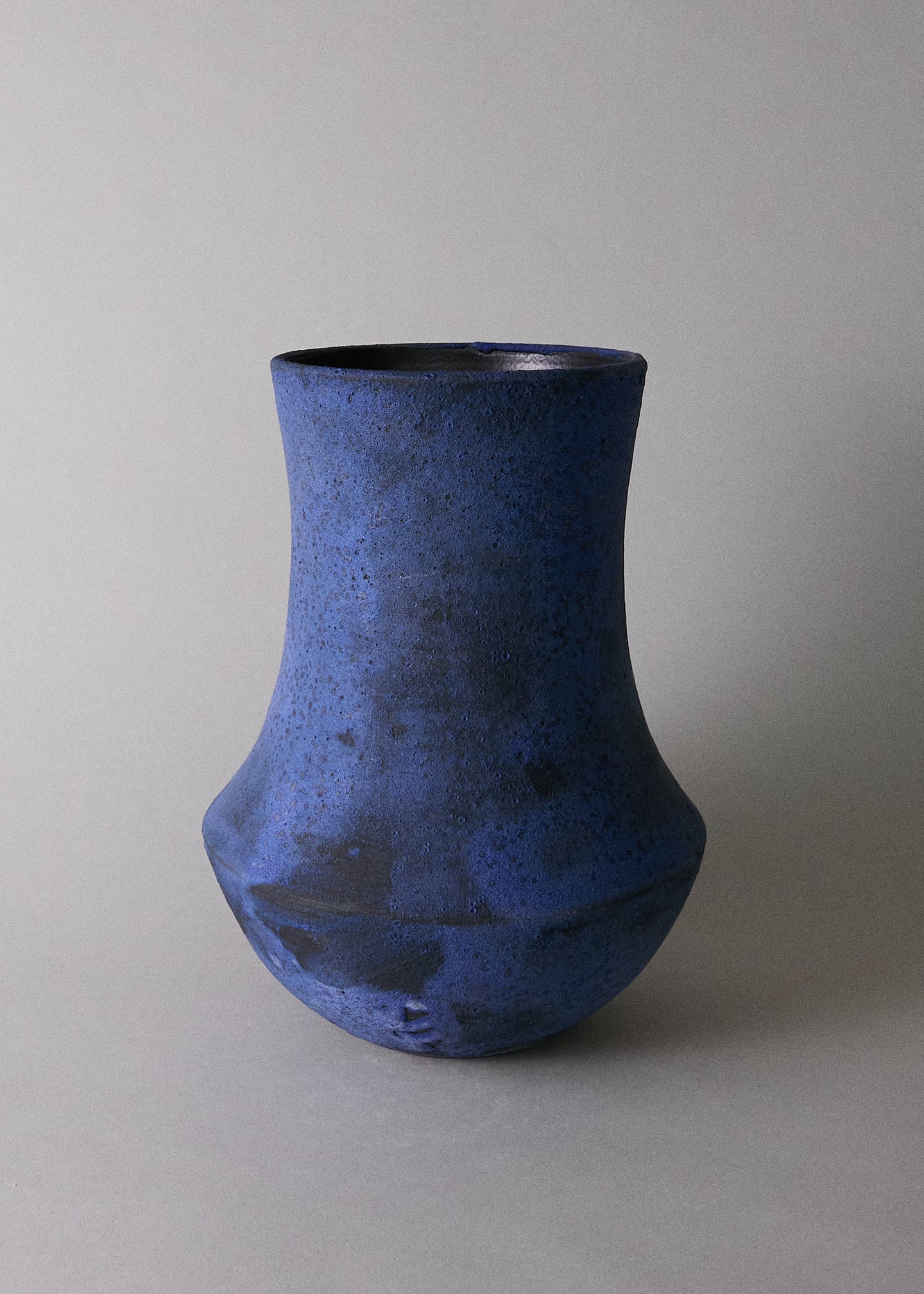 Tall Pueblo Vase in Cobalt - Victoria Morris Pottery