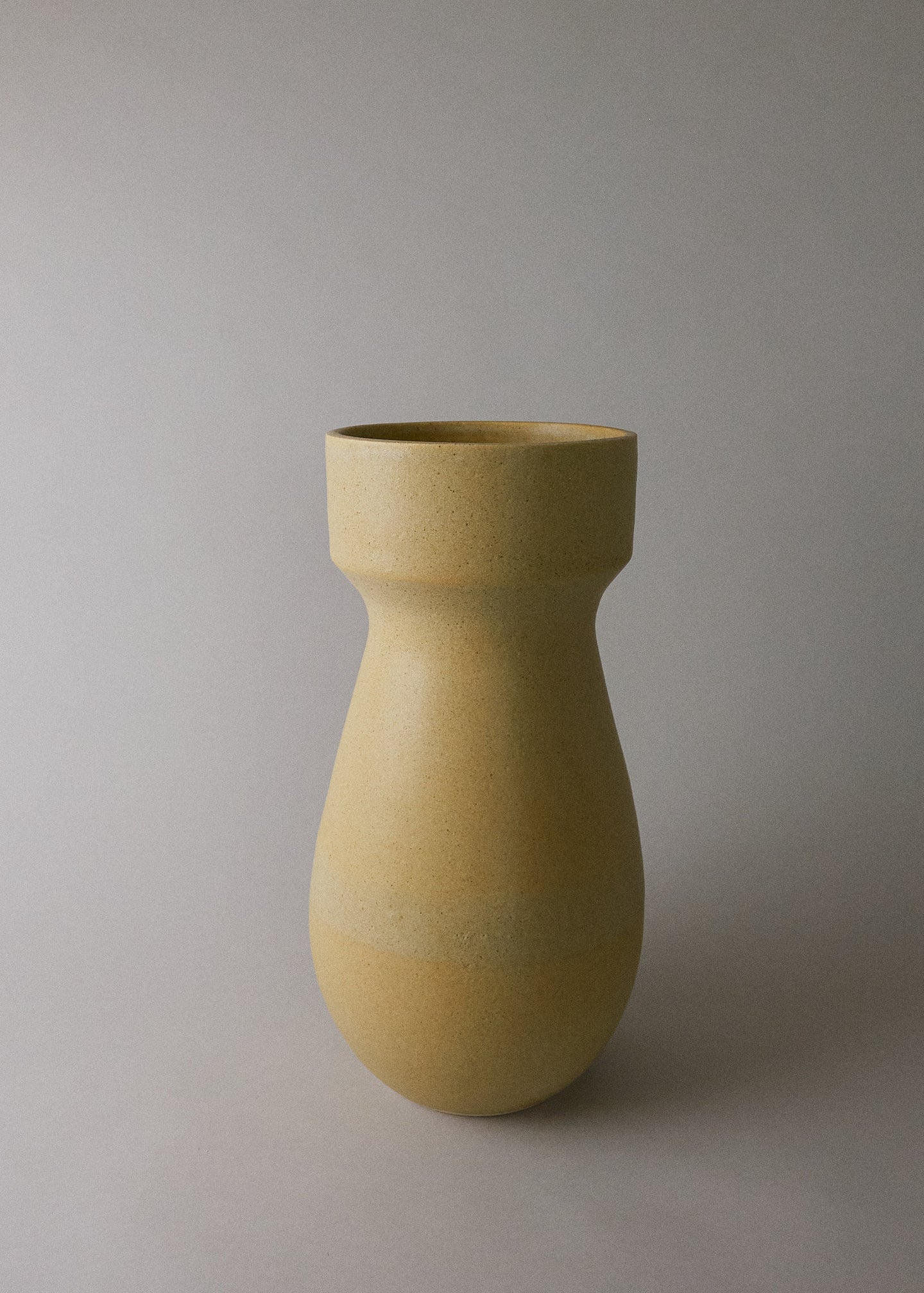 Large Teardrop Vase No.2 in Ochre - Victoria Morris Pottery