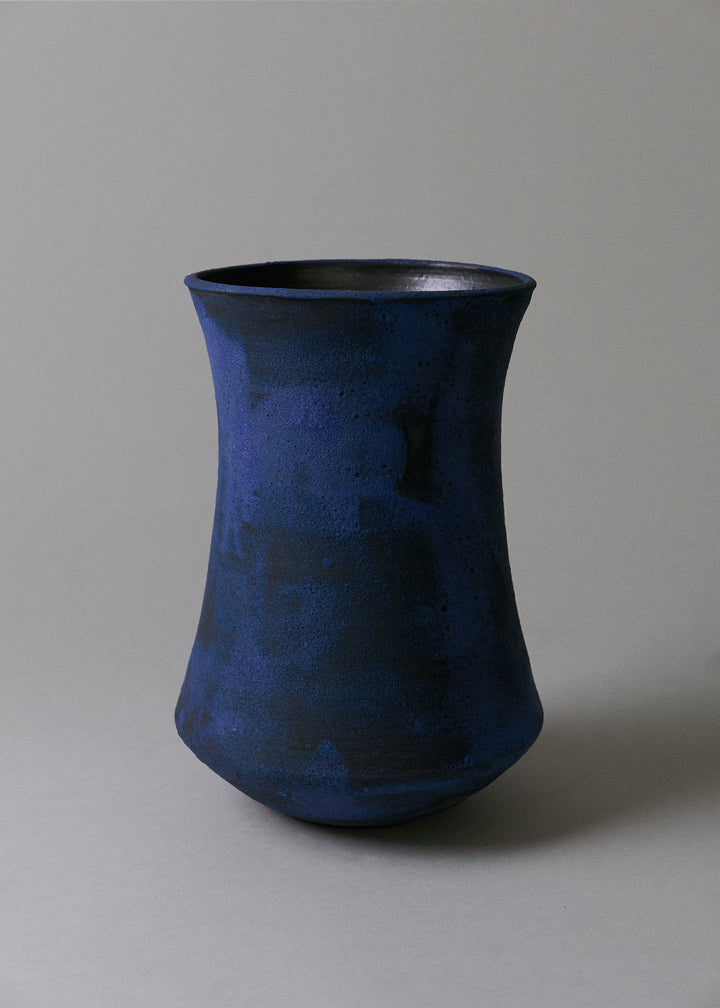 Artemis Vase in Brushed Cobalt - Victoria Morris Pottery