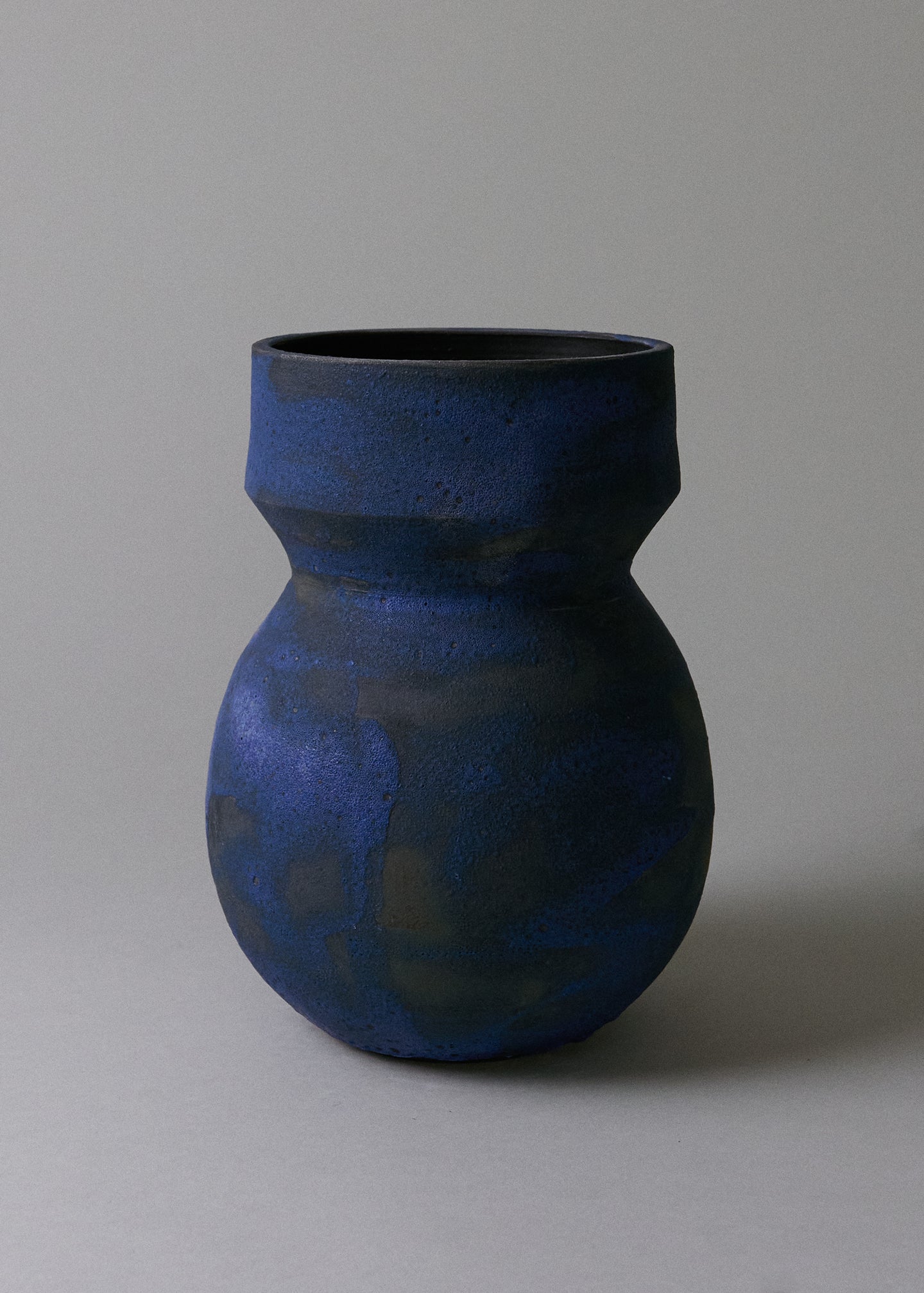 Flora Vase in Brushed Cobalt - Victoria Morris Pottery