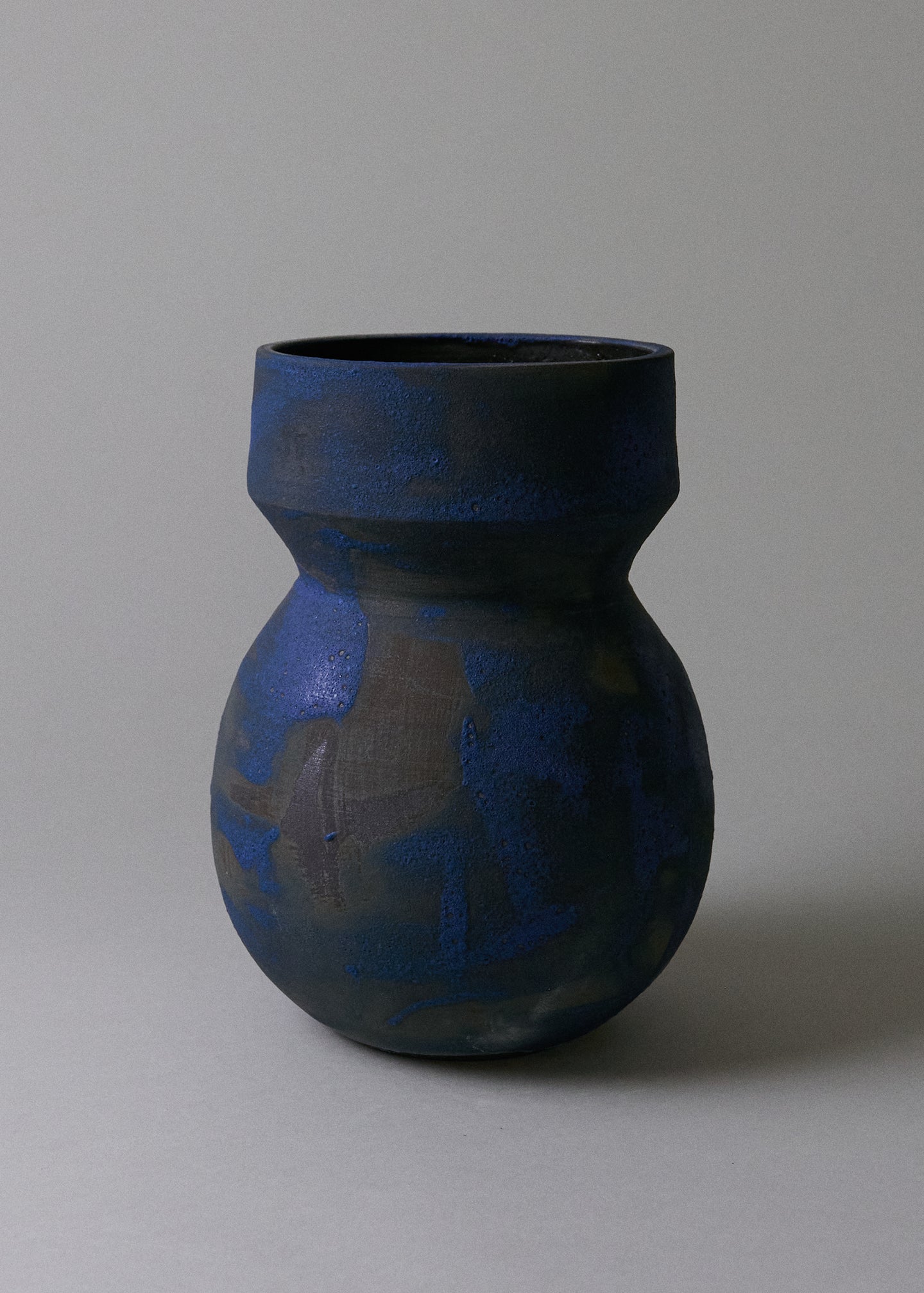 Flora Vase in Brushed Cobalt - Victoria Morris Pottery