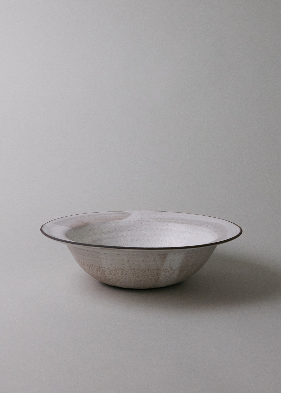 Large Edge Bowl in Poured White - Victoria Morris Pottery
