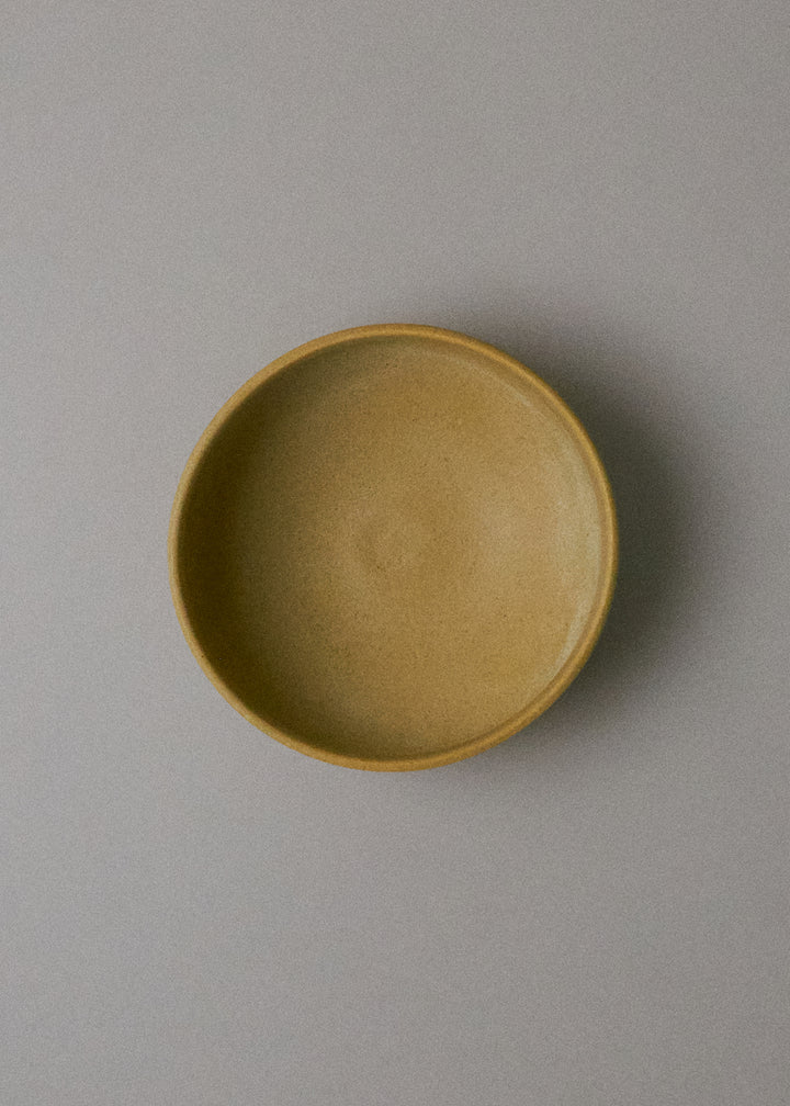 Rounded Bowl in Ochre - Victoria Morris Pottery