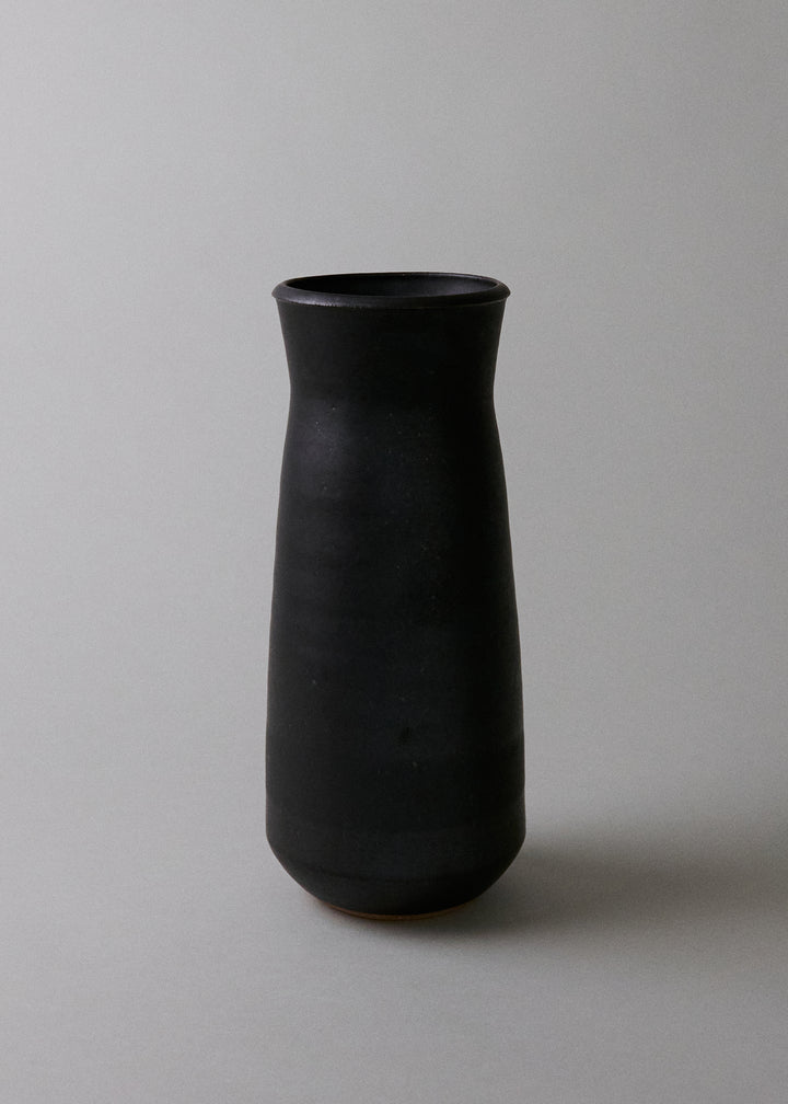 Elongated Vase No.12 in Iron Black - Victoria Morris Pottery