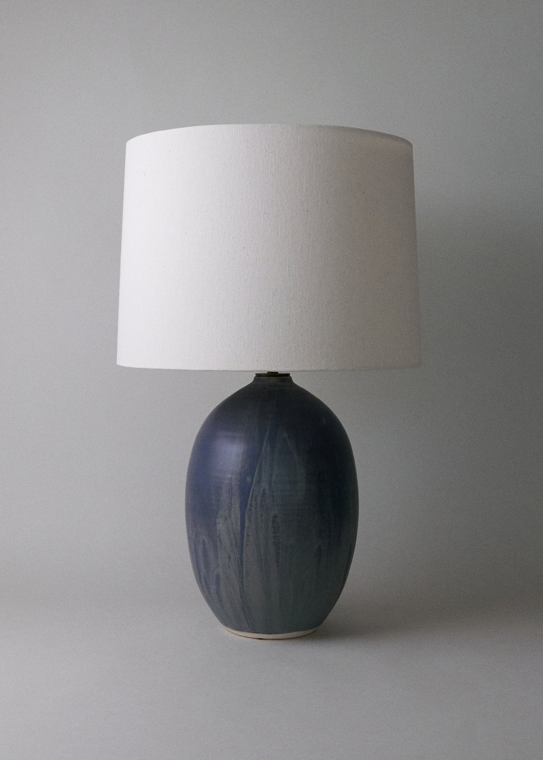 Large Oval Lamp in Atlantic Blue - Victoria Morris Pottery