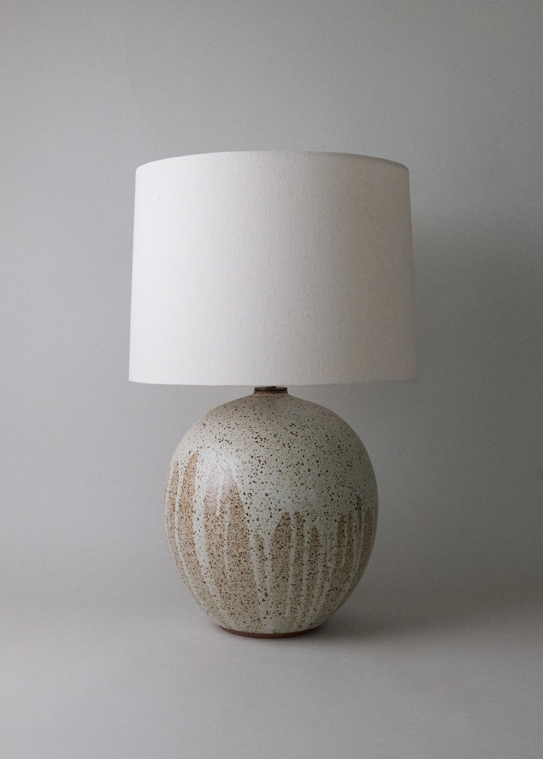 Large Orb Lamp in Mottled Ivory - Victoria Morris Pottery