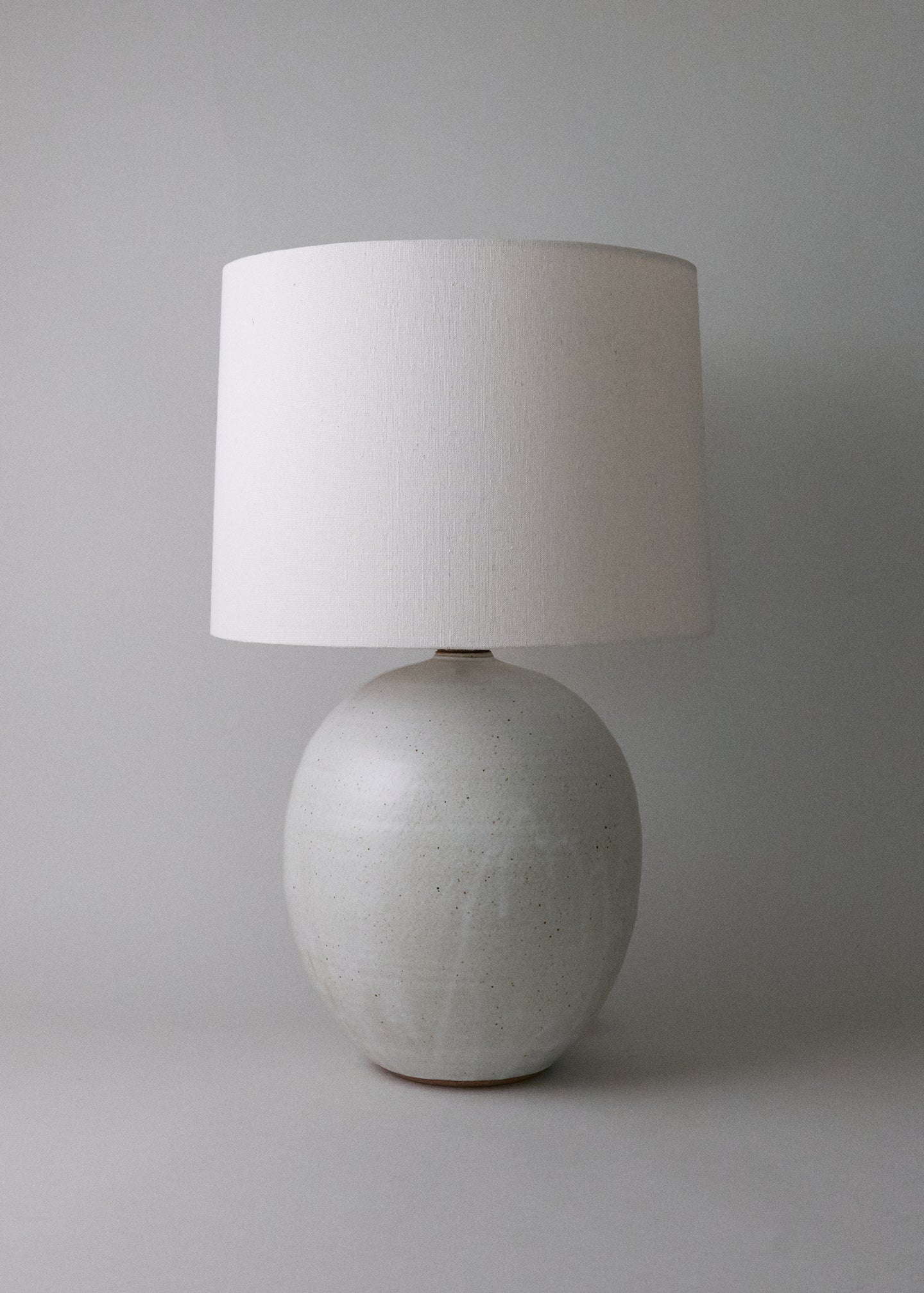 Large Orb Lamp in Flecked Ivory - Victoria Morris Pottery