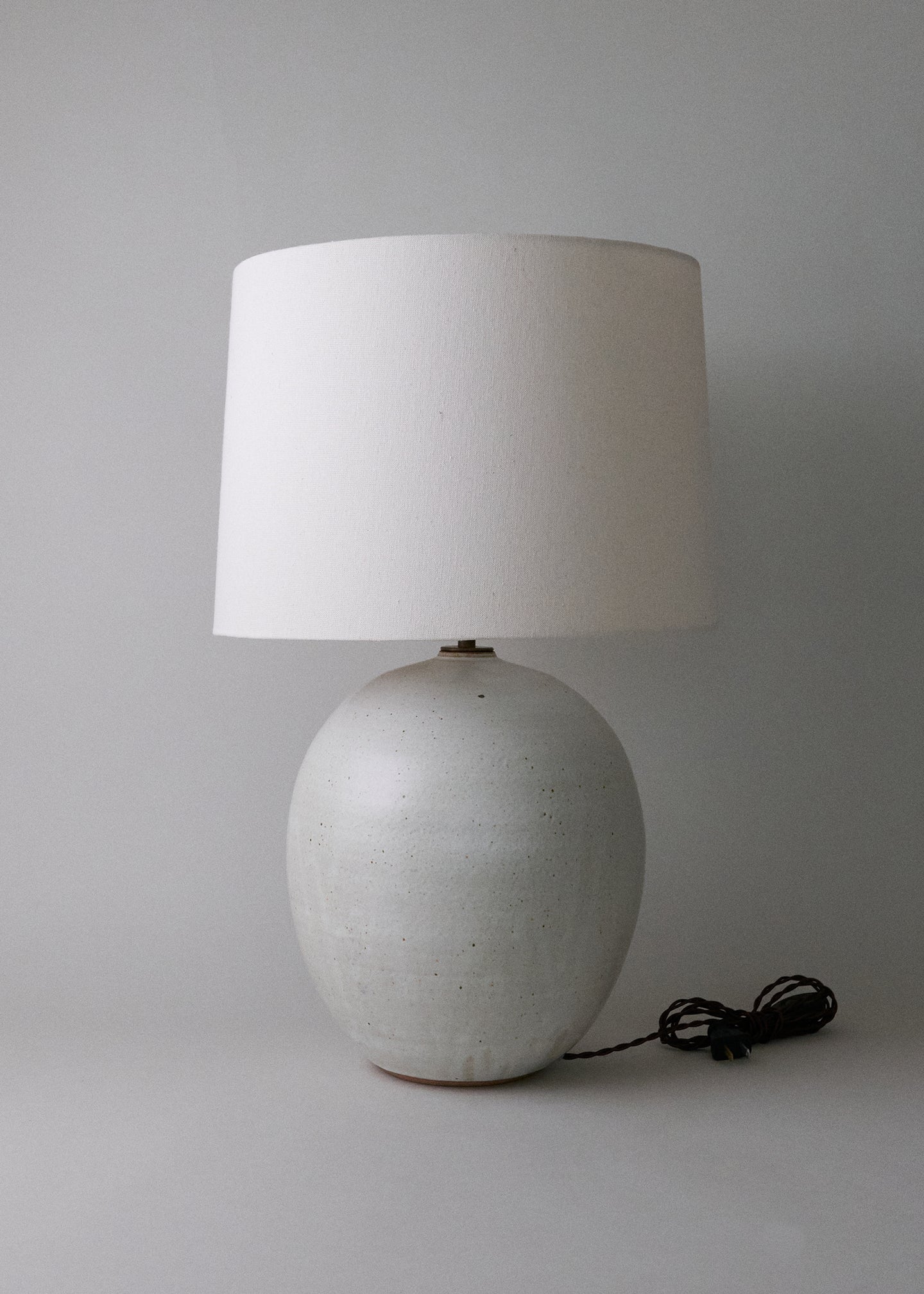 Large Orb Lamp in Flecked Ivory - Victoria Morris Pottery